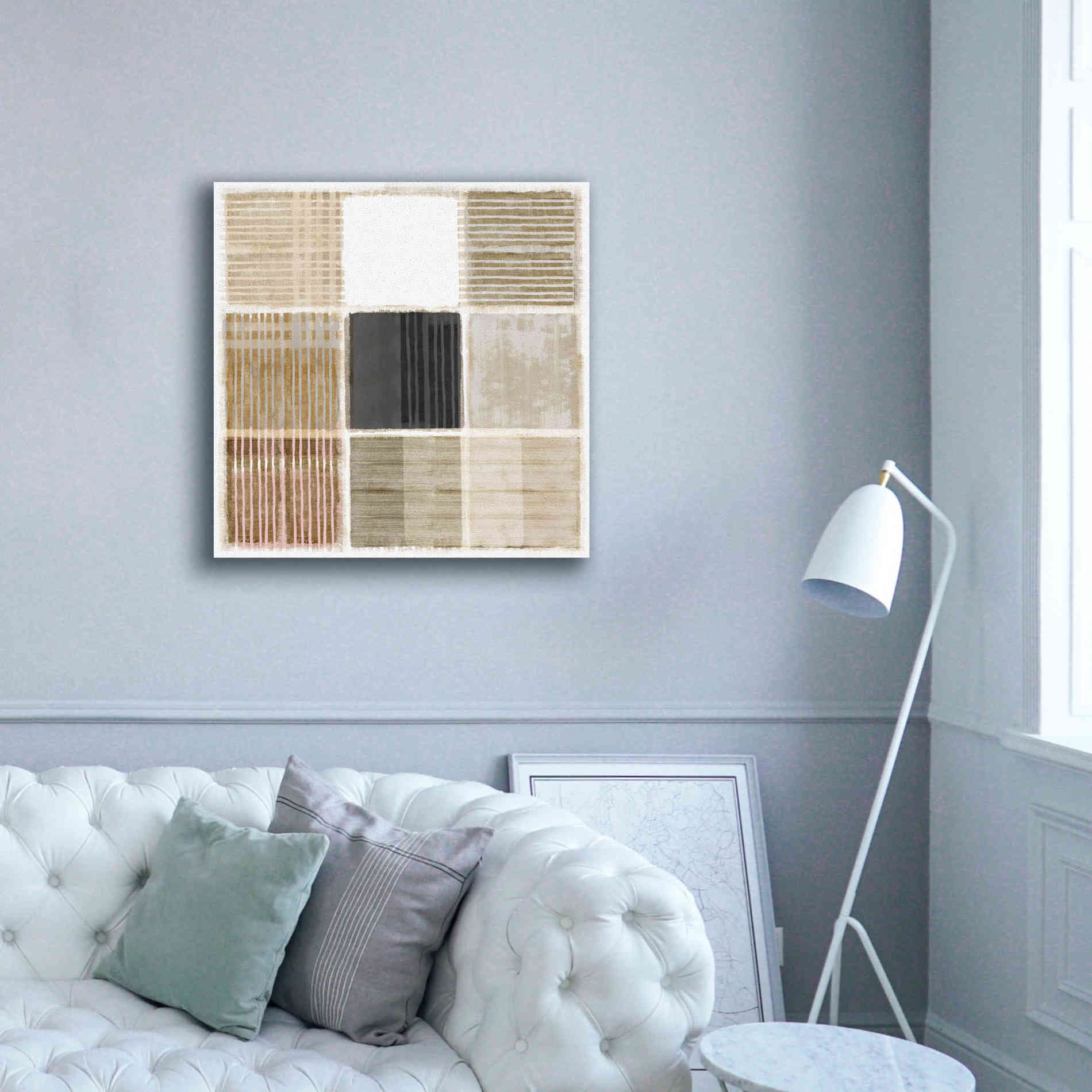 'Natural Patchwork I' by Flora Kouta Giclee Canvas Wall Art,37 x 37