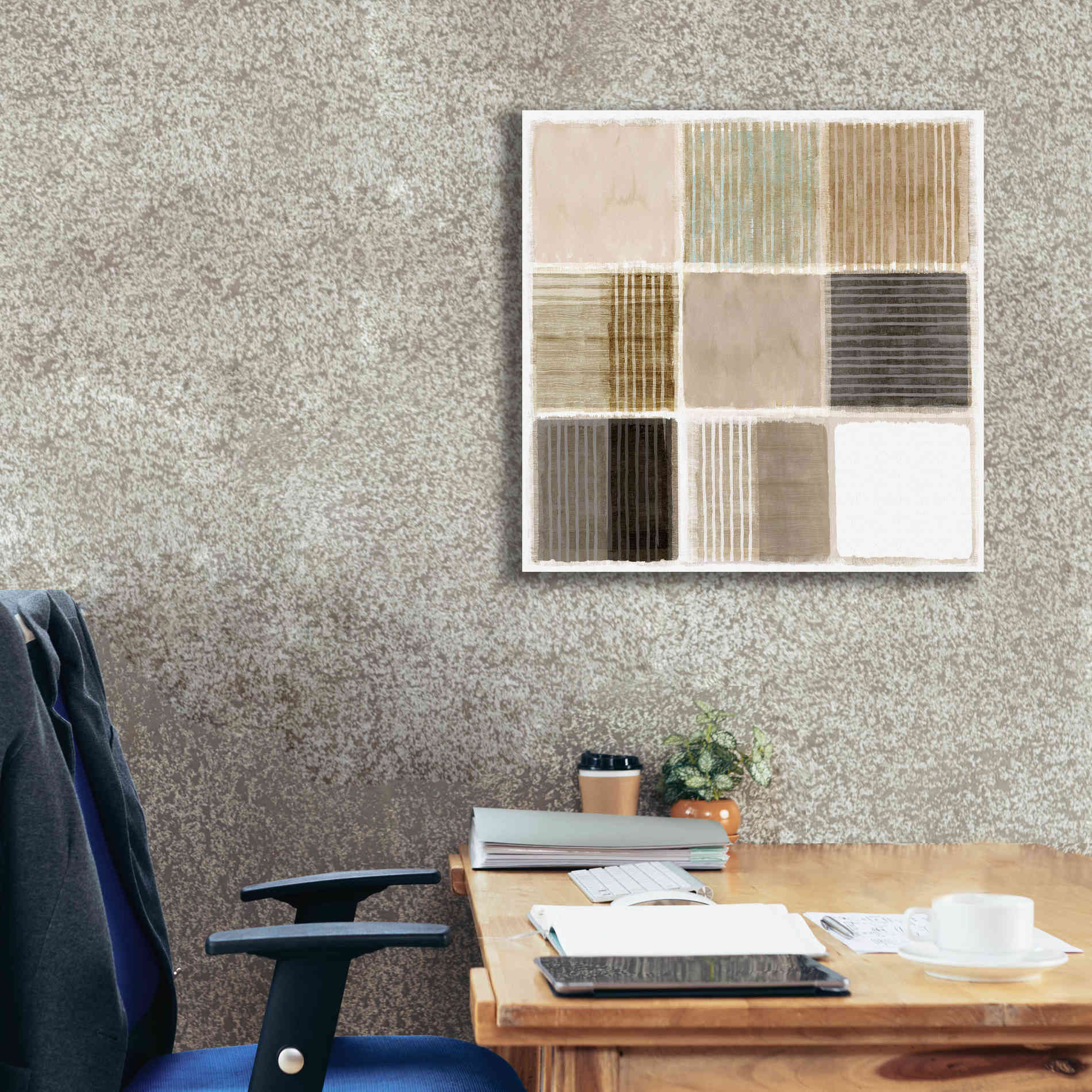 'Natural Patchwork III' by Flora Kouta Giclee Canvas Wall Art,26 x 26