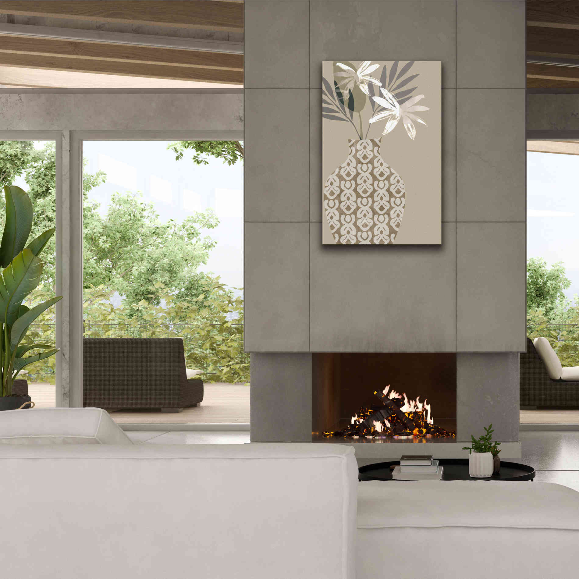 'Decorative Vase I' by Flora Kouta Giclee Canvas Wall Art,26 x 40