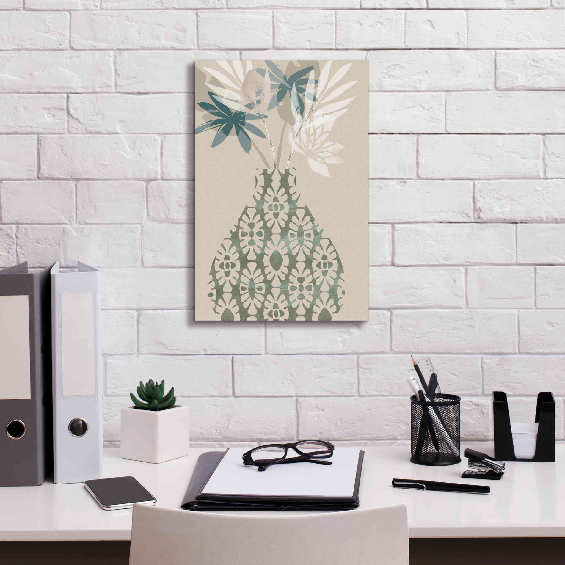 'Decorative Vase II' by Flora Kouta Giclee Canvas Wall Art,12 x 18