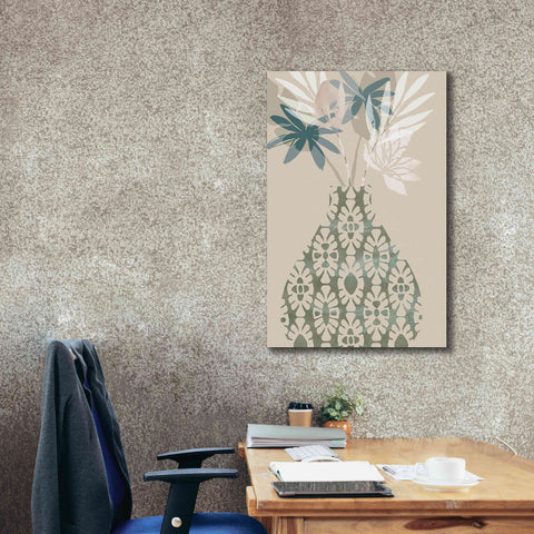 Image of 'Decorative Vase II' by Flora Kouta Giclee Canvas Wall Art,26 x 40