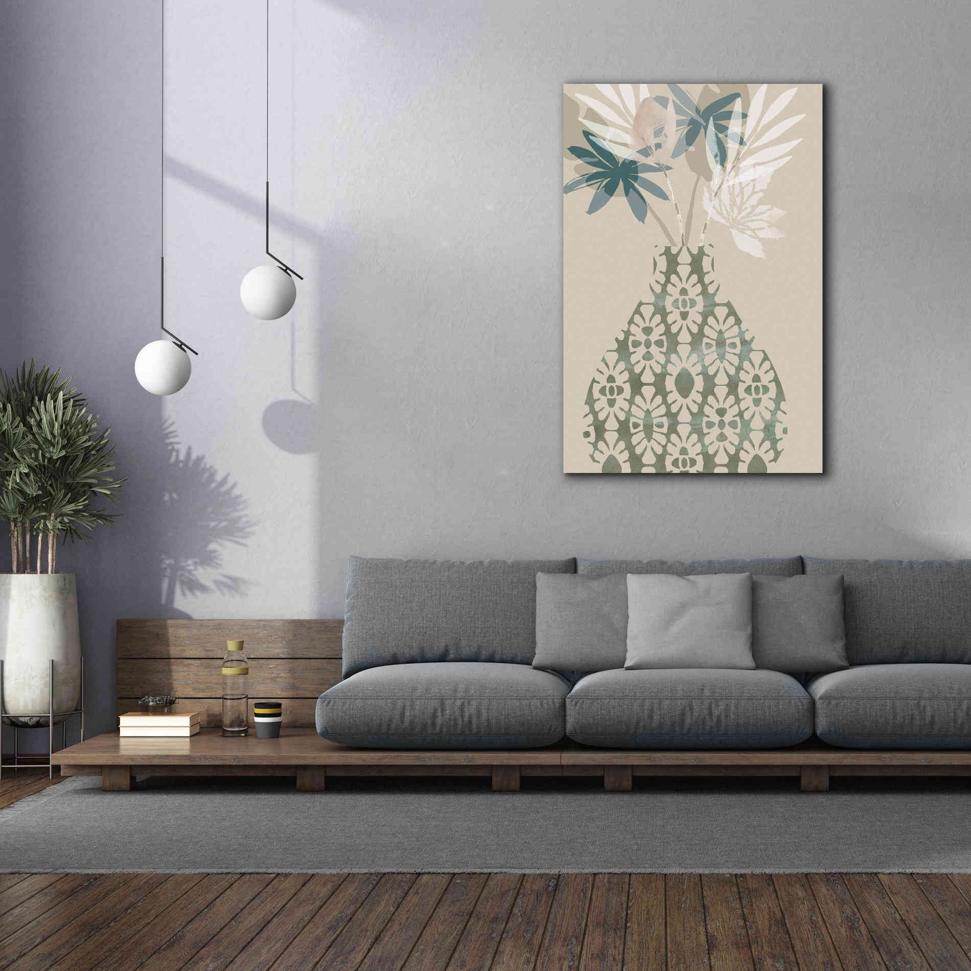 'Decorative Vase II' by Flora Kouta Giclee Canvas Wall Art,40 x 60