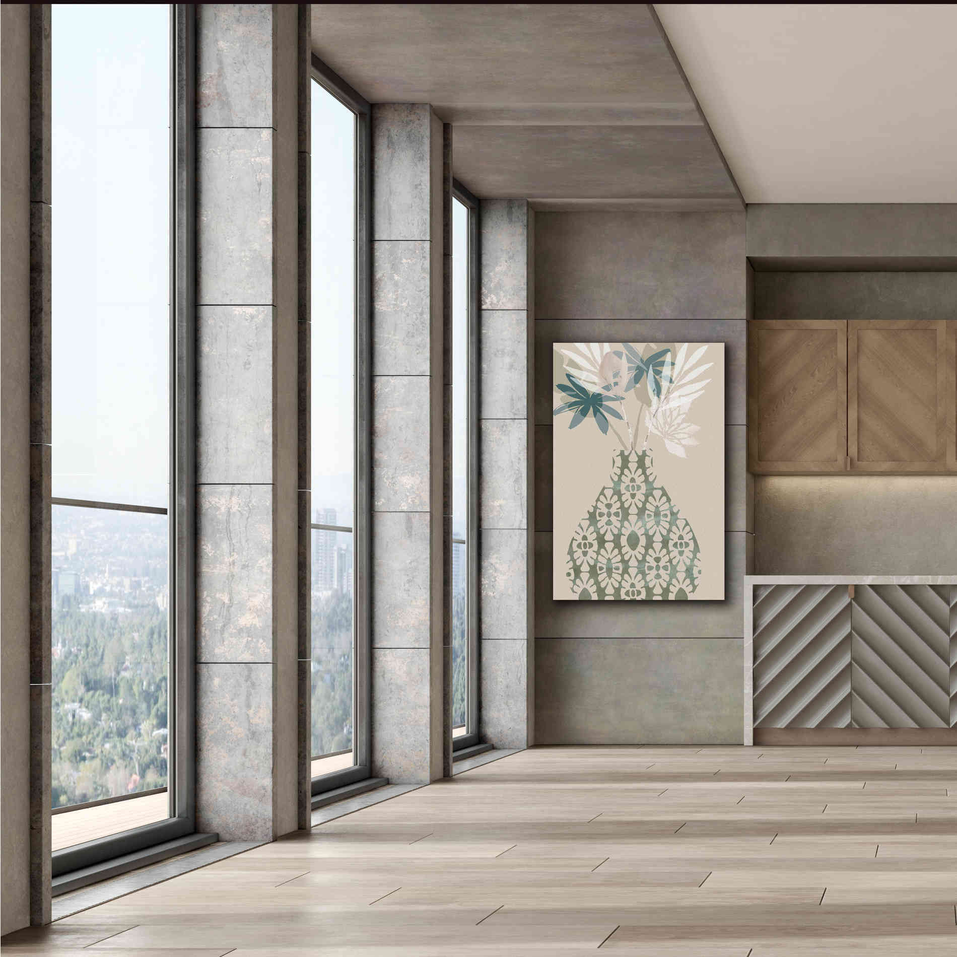 'Decorative Vase II' by Flora Kouta Giclee Canvas Wall Art,40 x 60