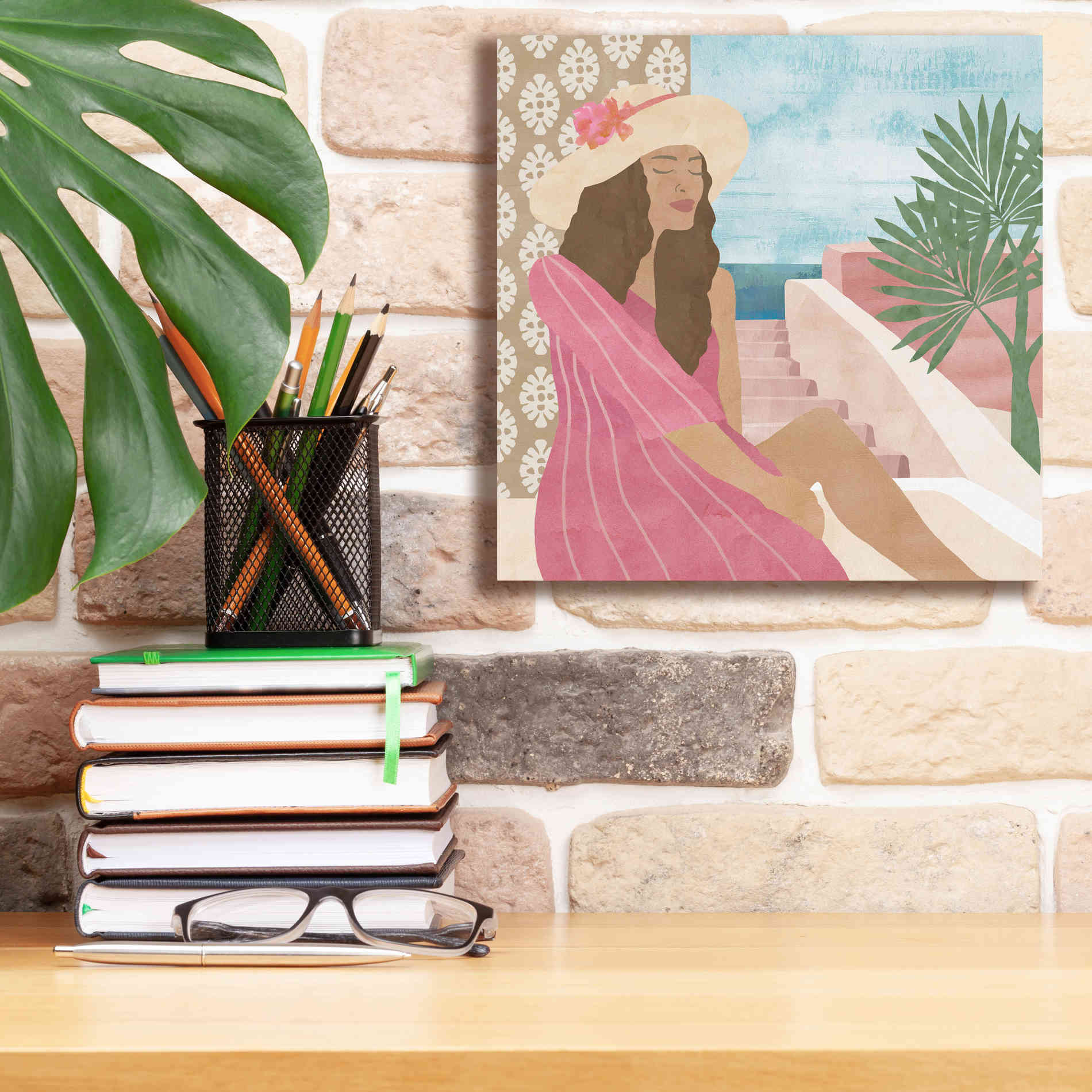 'Mediterranean Holiday II' by Flora Kouta Giclee Canvas Wall Art,12 x 12