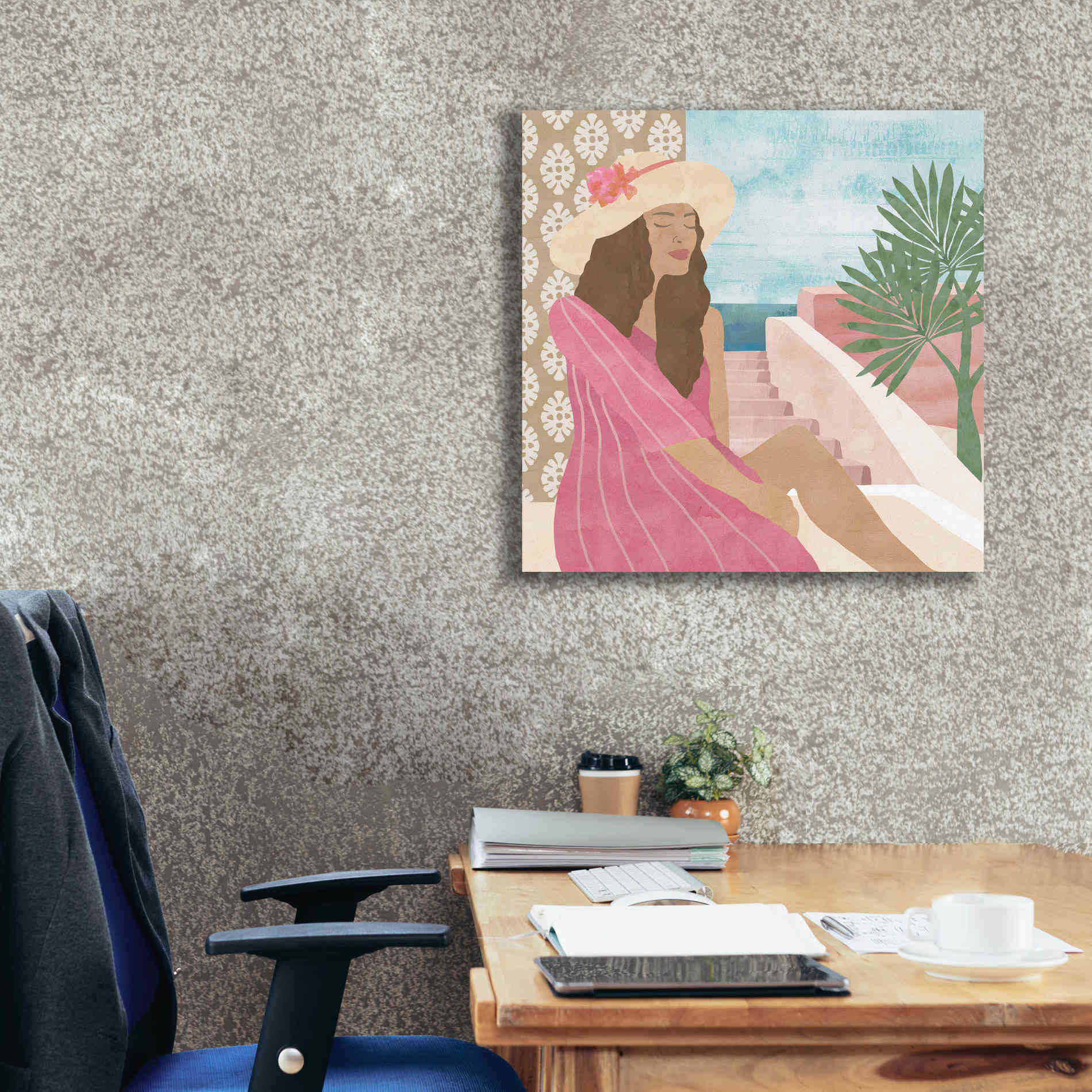 'Mediterranean Holiday II' by Flora Kouta Giclee Canvas Wall Art,26 x 26