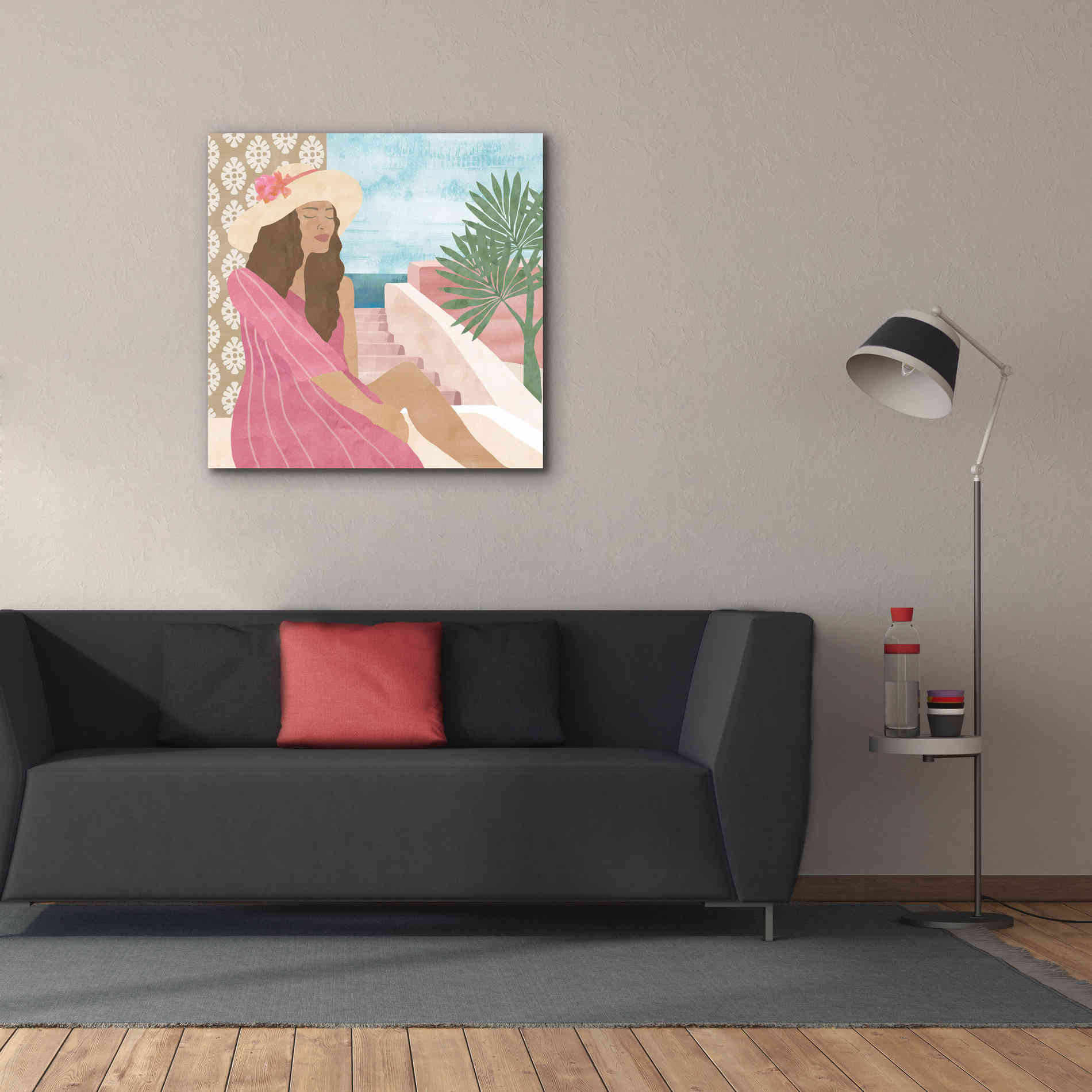 'Mediterranean Holiday II' by Flora Kouta Giclee Canvas Wall Art,37 x 37