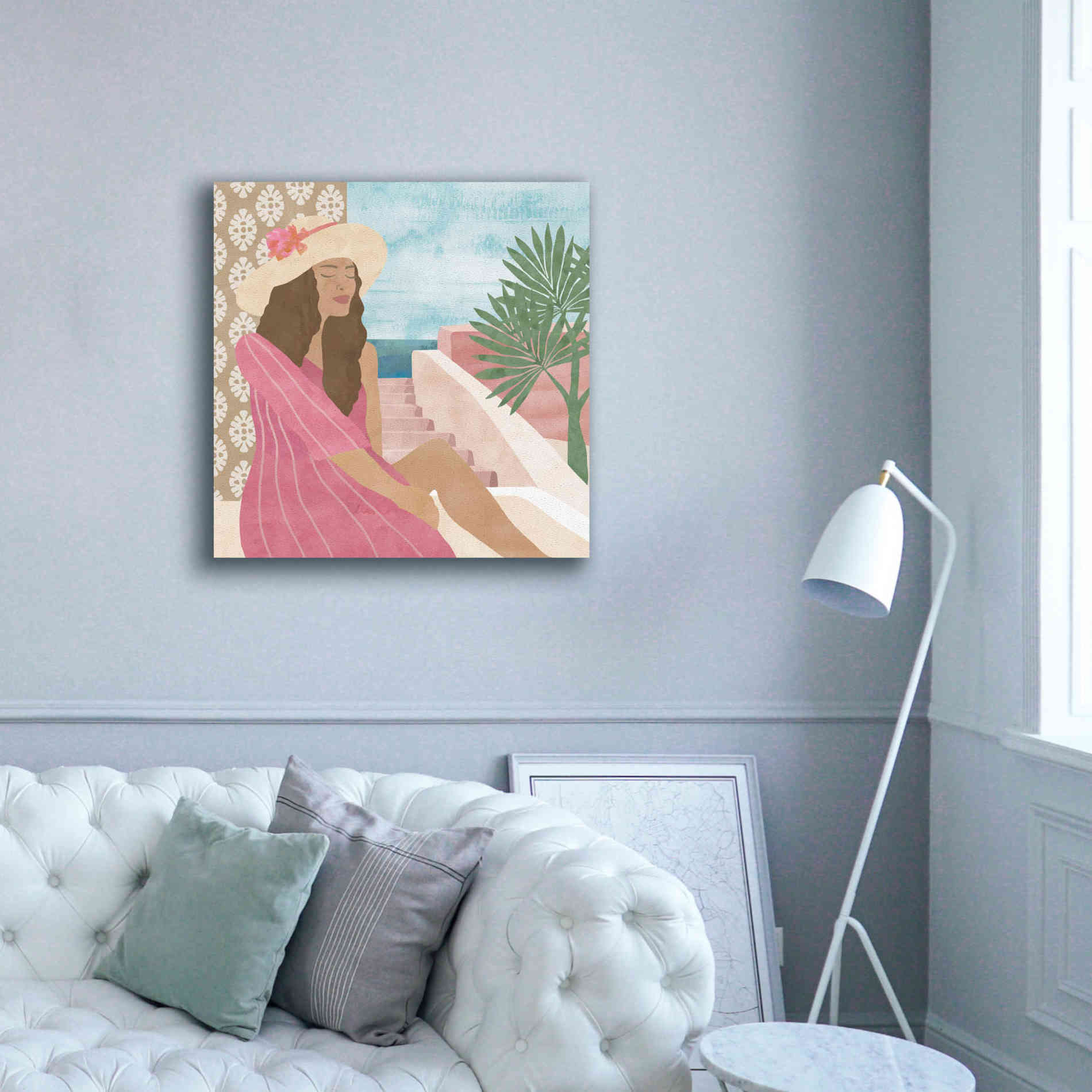 'Mediterranean Holiday II' by Flora Kouta Giclee Canvas Wall Art,37 x 37