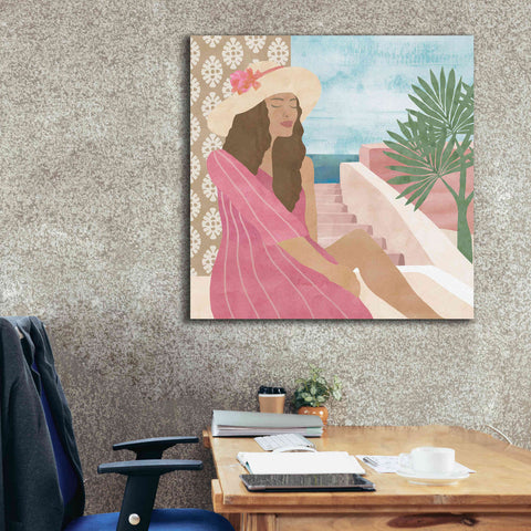 Image of 'Mediterranean Holiday II' by Flora Kouta Giclee Canvas Wall Art,37 x 37