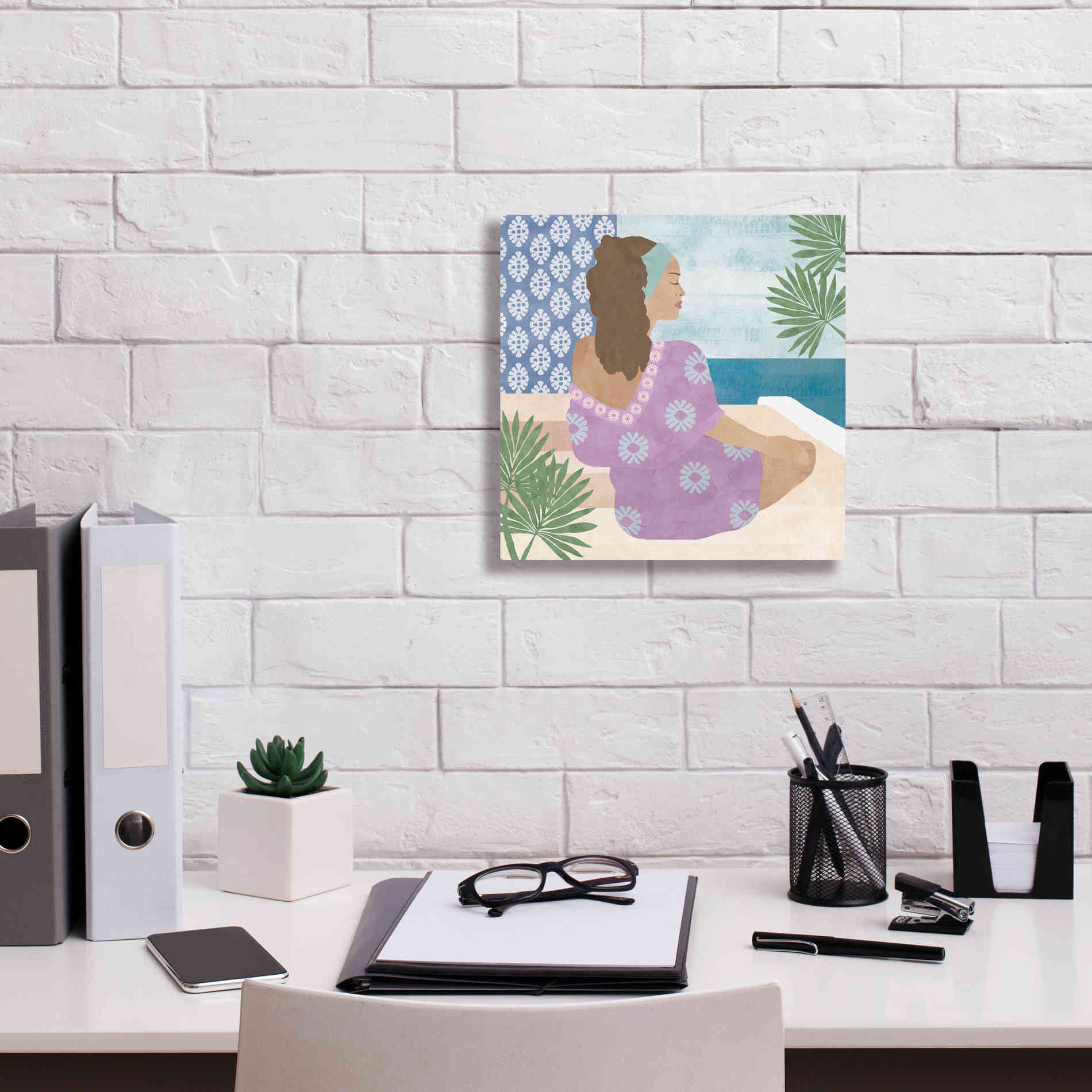 'Mediterranean Holiday III' by Flora Kouta Giclee Canvas Wall Art,12 x 12