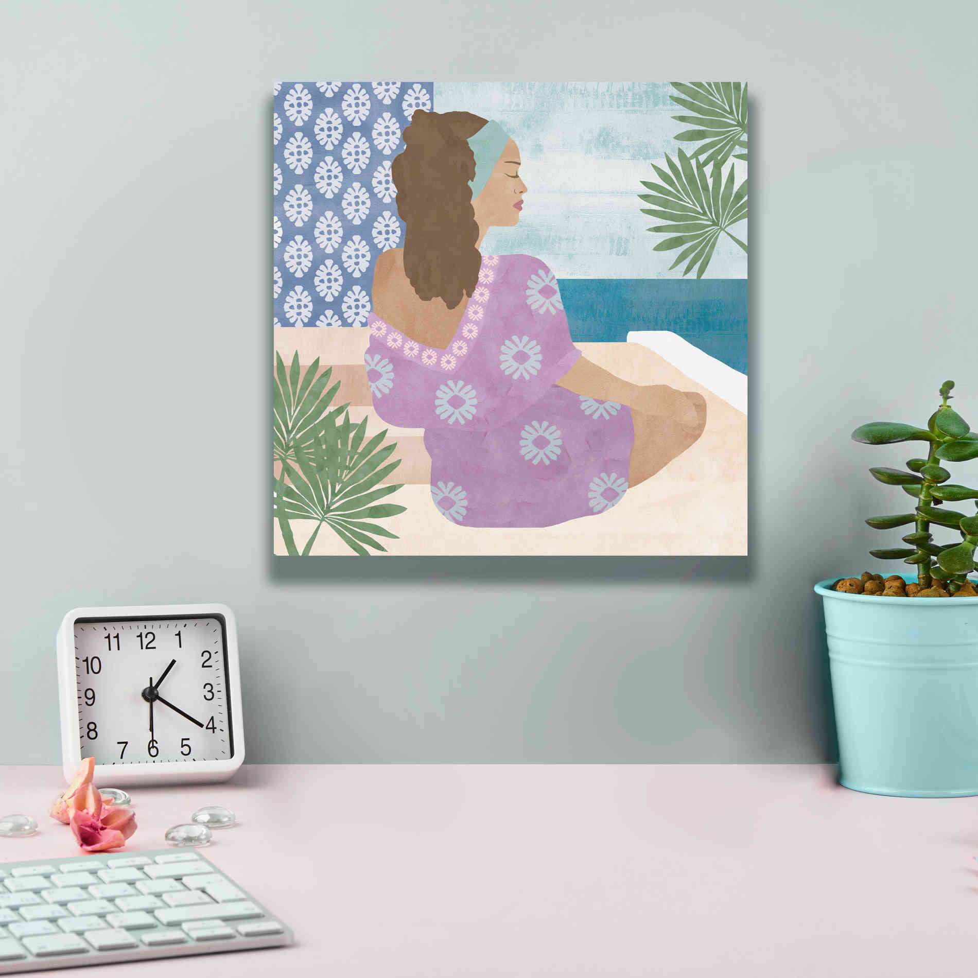 'Mediterranean Holiday III' by Flora Kouta Giclee Canvas Wall Art,12 x 12