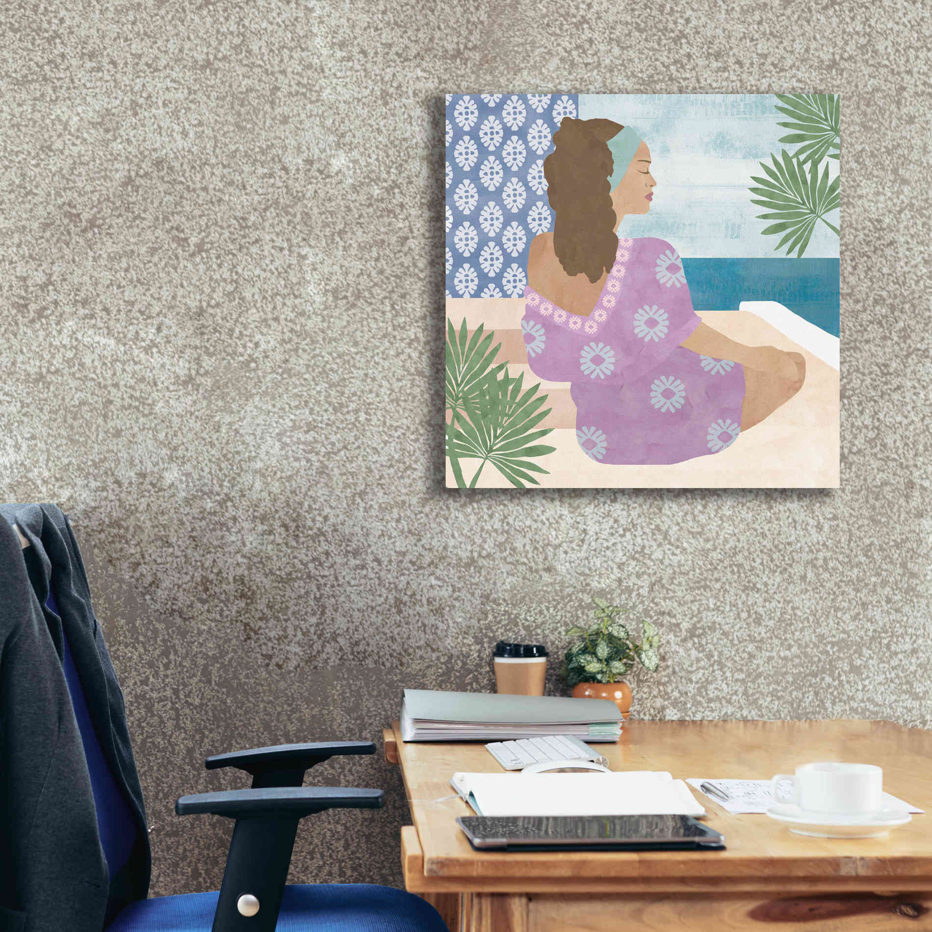 'Mediterranean Holiday III' by Flora Kouta Giclee Canvas Wall Art,26 x 26