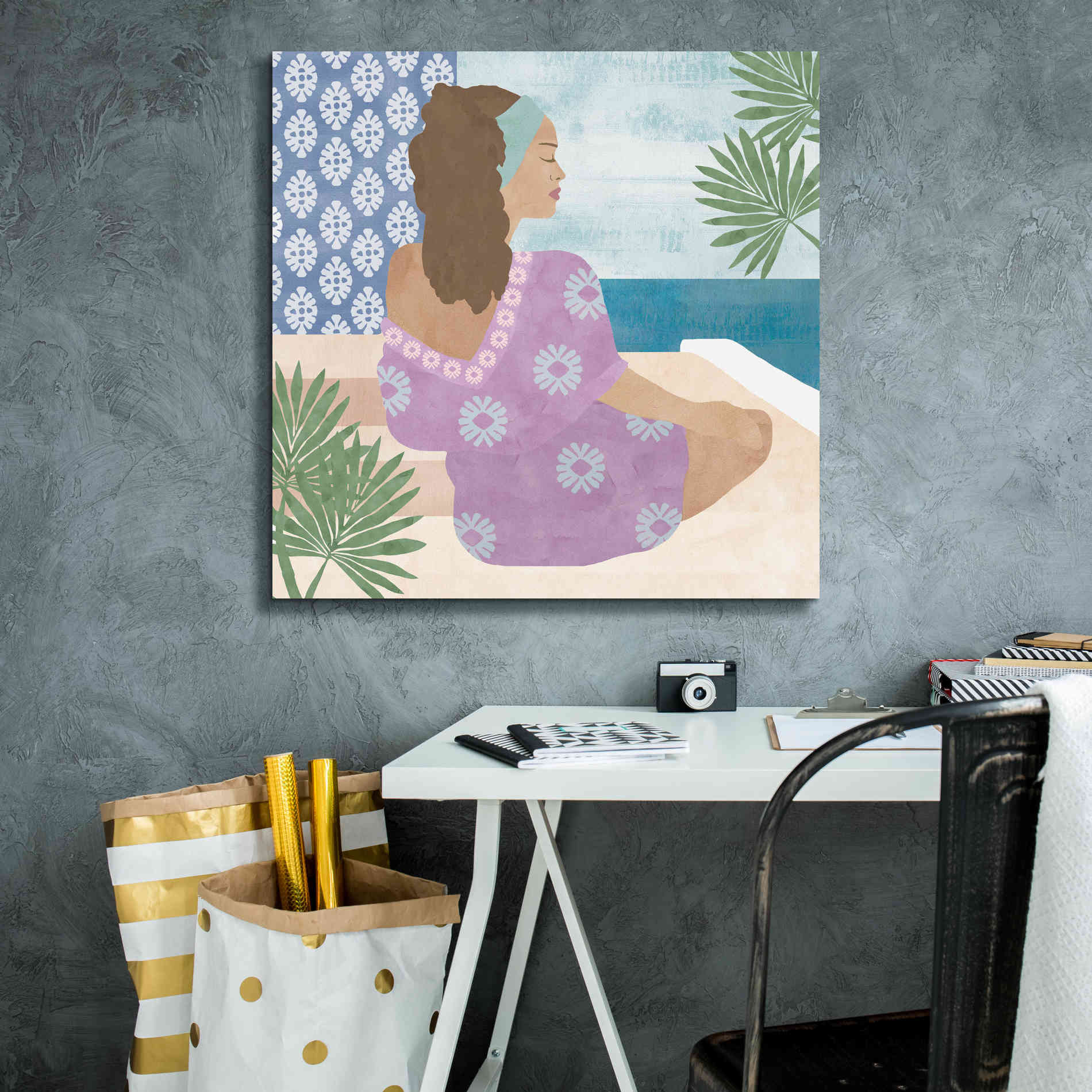 'Mediterranean Holiday III' by Flora Kouta Giclee Canvas Wall Art,26 x 26