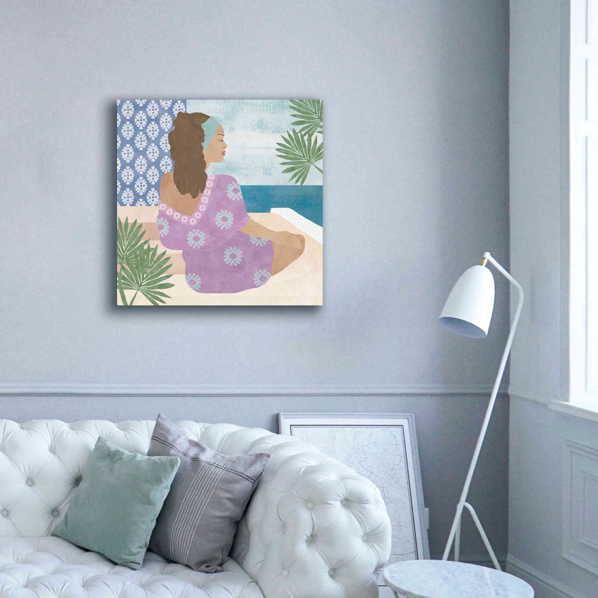 'Mediterranean Holiday III' by Flora Kouta Giclee Canvas Wall Art,37 x 37