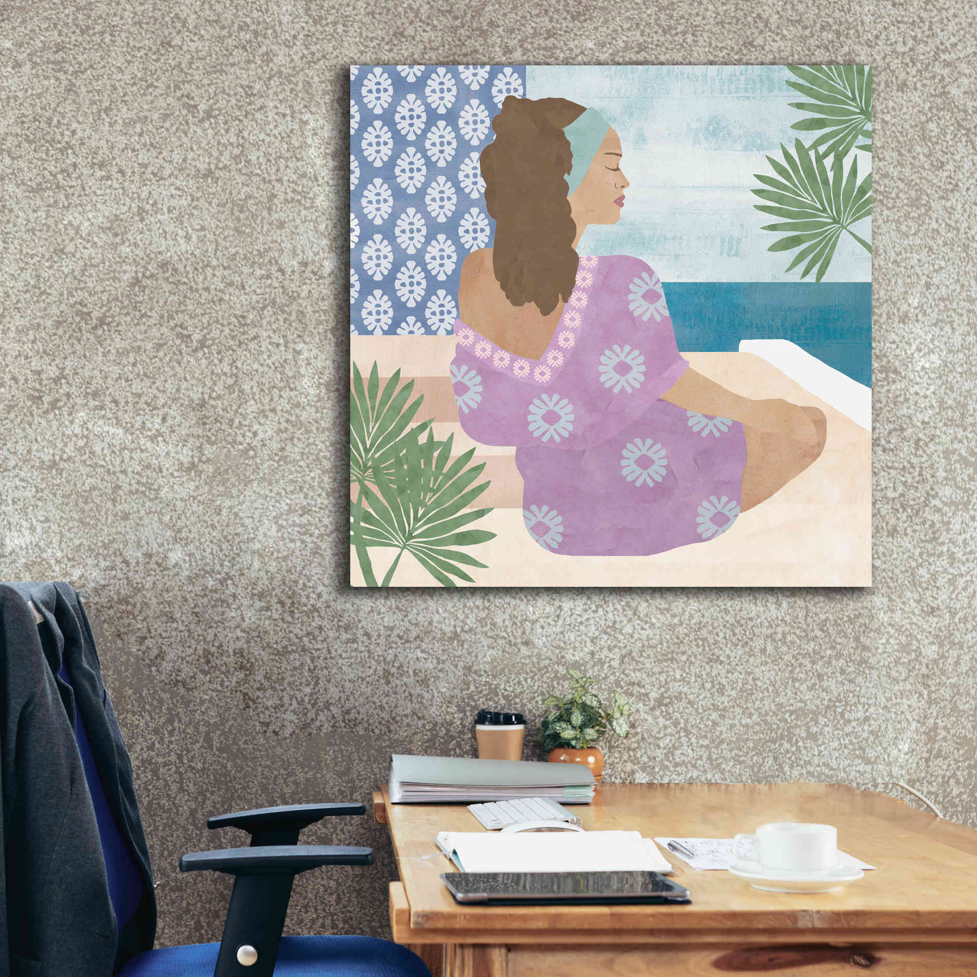 'Mediterranean Holiday III' by Flora Kouta Giclee Canvas Wall Art,37 x 37