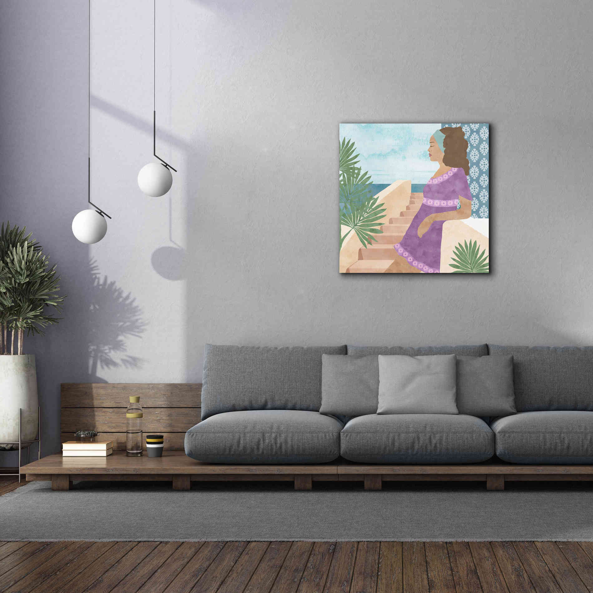 'Mediterranean Holiday IV' by Flora Kouta Giclee Canvas Wall Art,37 x 37