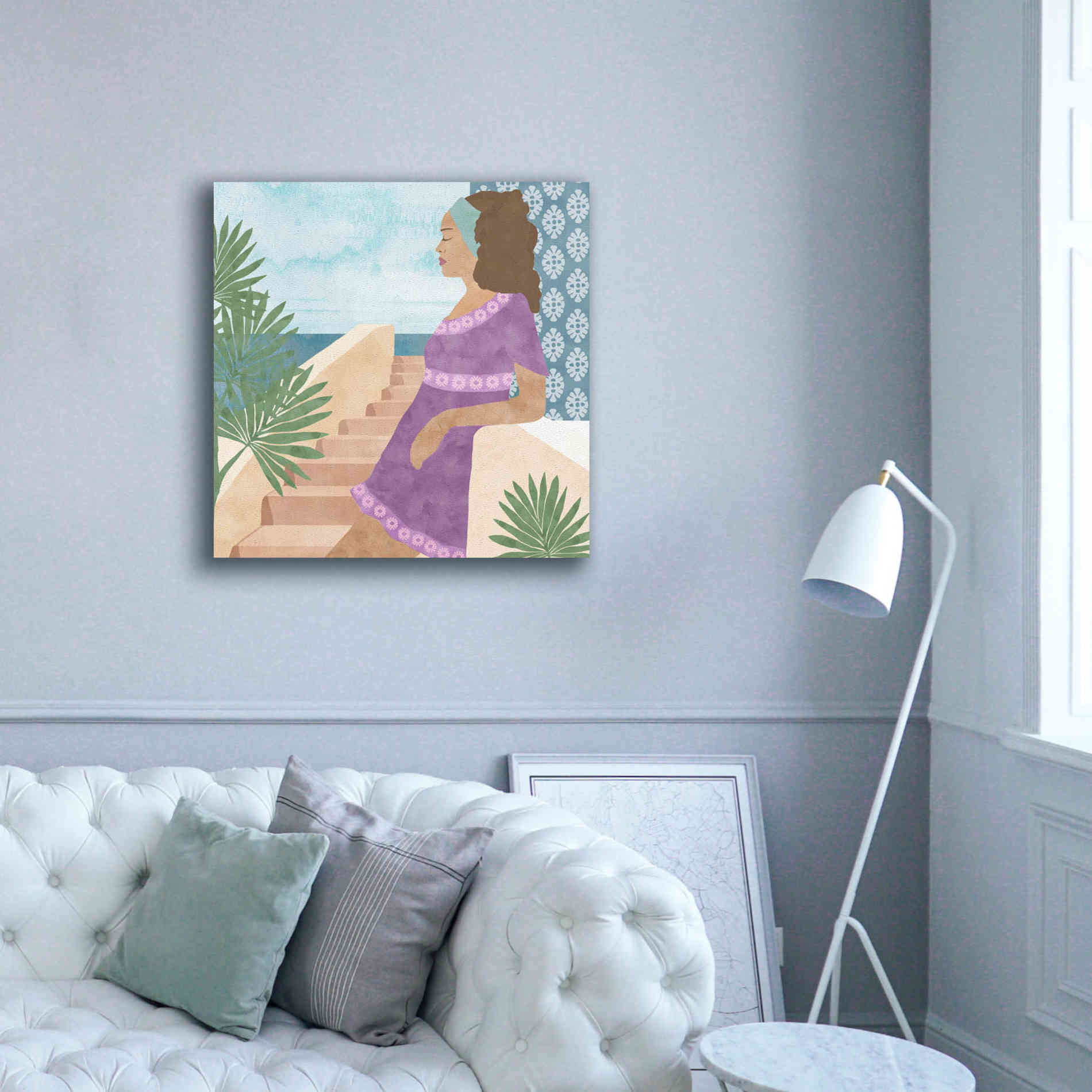 'Mediterranean Holiday IV' by Flora Kouta Giclee Canvas Wall Art,37 x 37