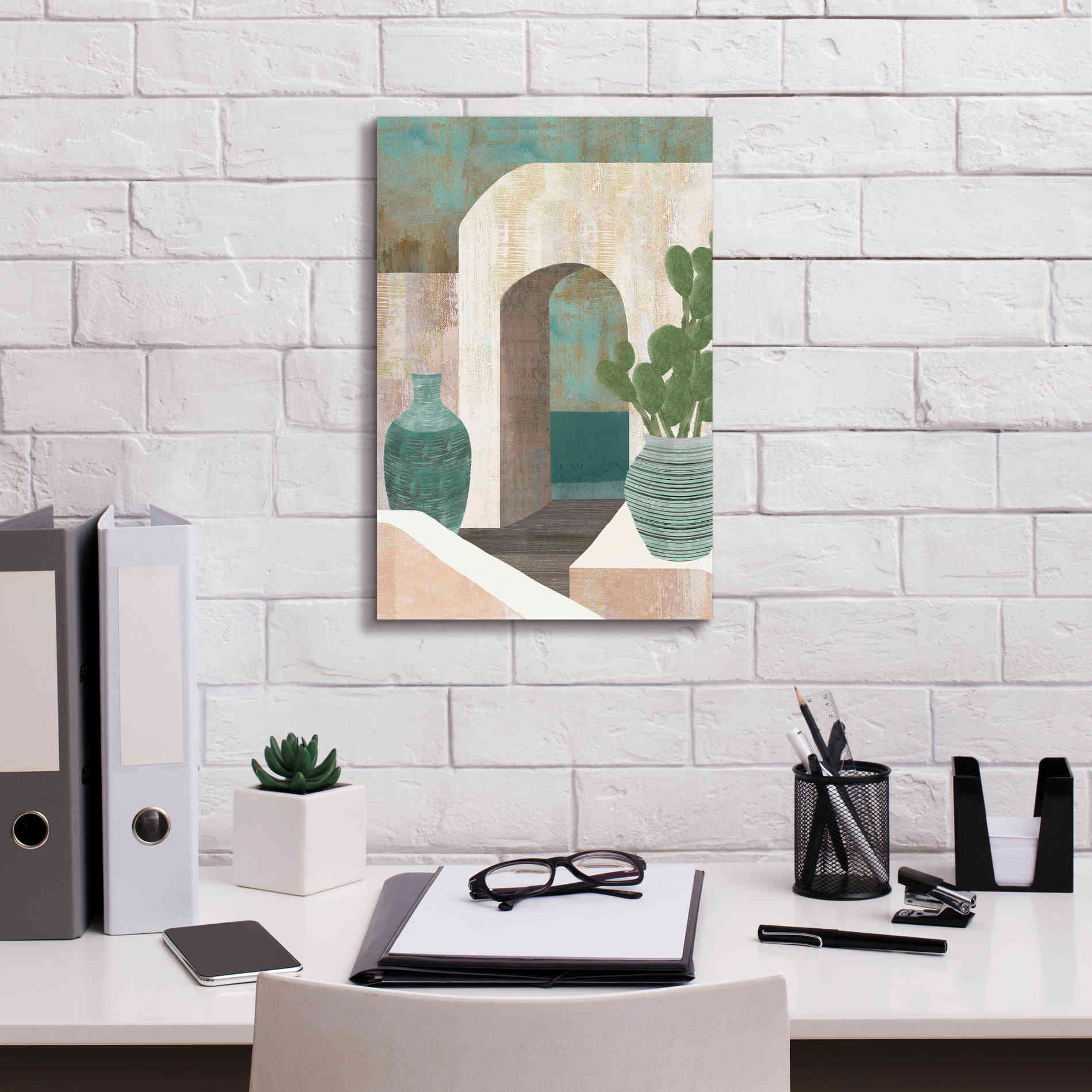 'Sunbaked Archway I' by Flora Kouta Giclee Canvas Wall Art,12 x 18