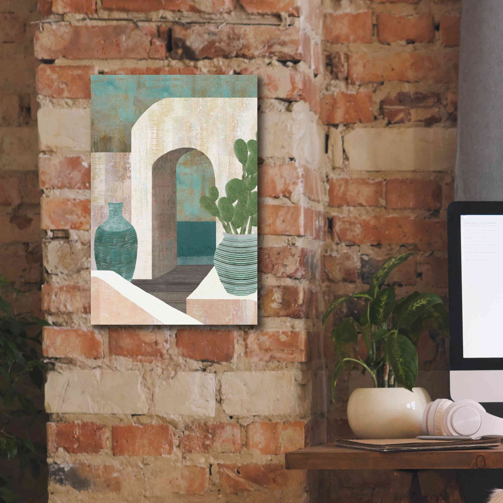 'Sunbaked Archway I' by Flora Kouta Giclee Canvas Wall Art,12 x 18