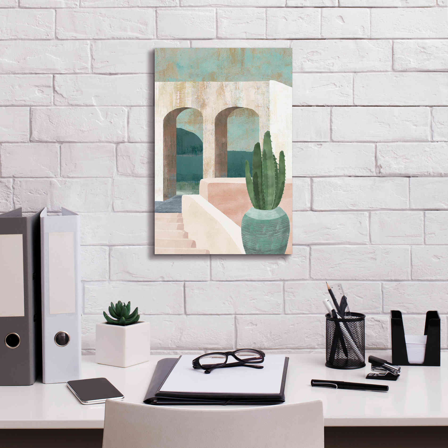 'Sunbaked Archway II' by Flora Kouta Giclee Canvas Wall Art,12 x 18