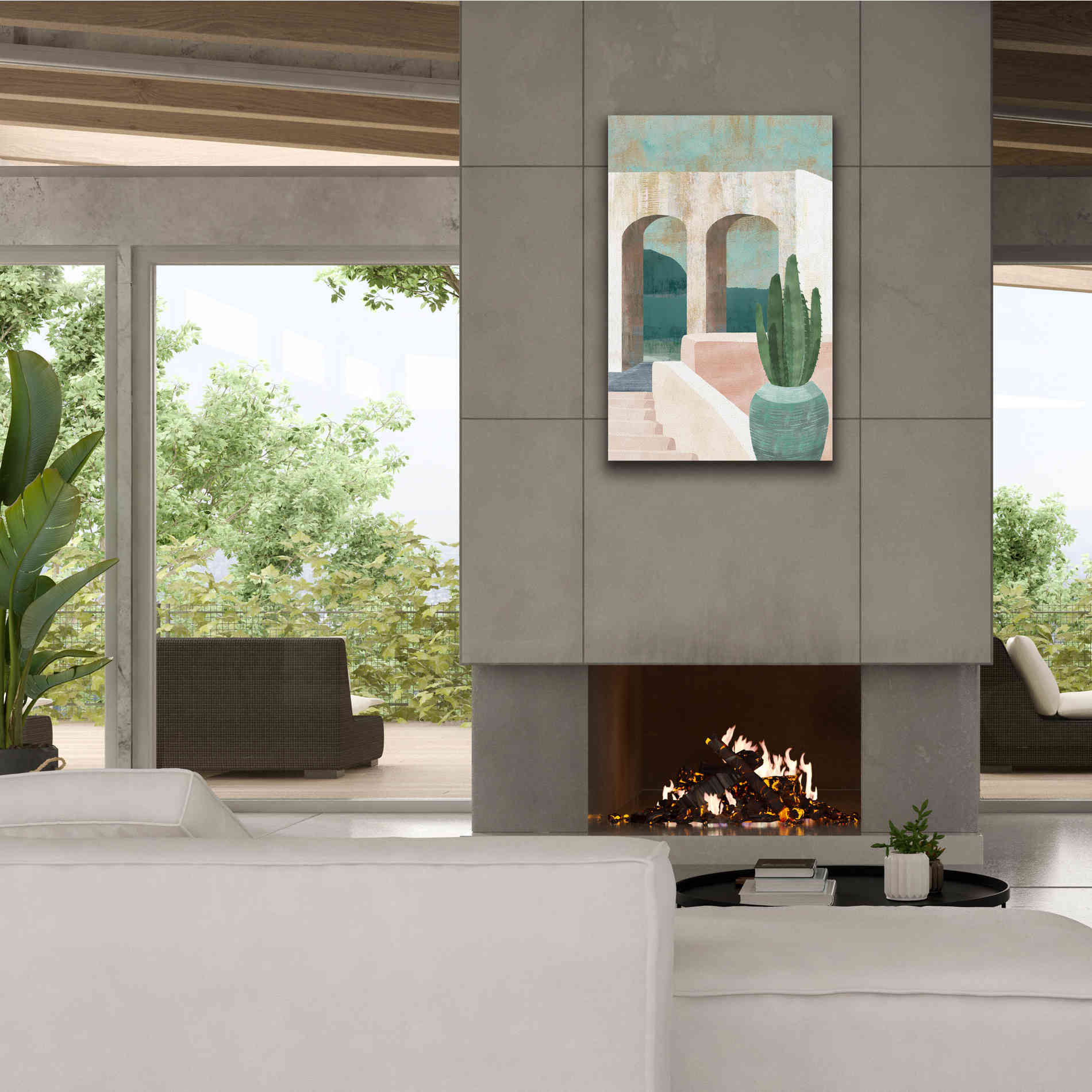 'Sunbaked Archway II' by Flora Kouta Giclee Canvas Wall Art,26 x 40