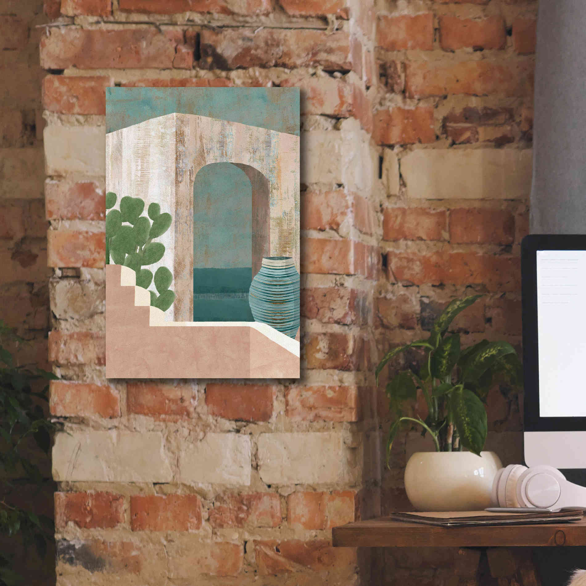 'Sunbaked Archway III' by Flora Kouta Giclee Canvas Wall Art,12 x 18