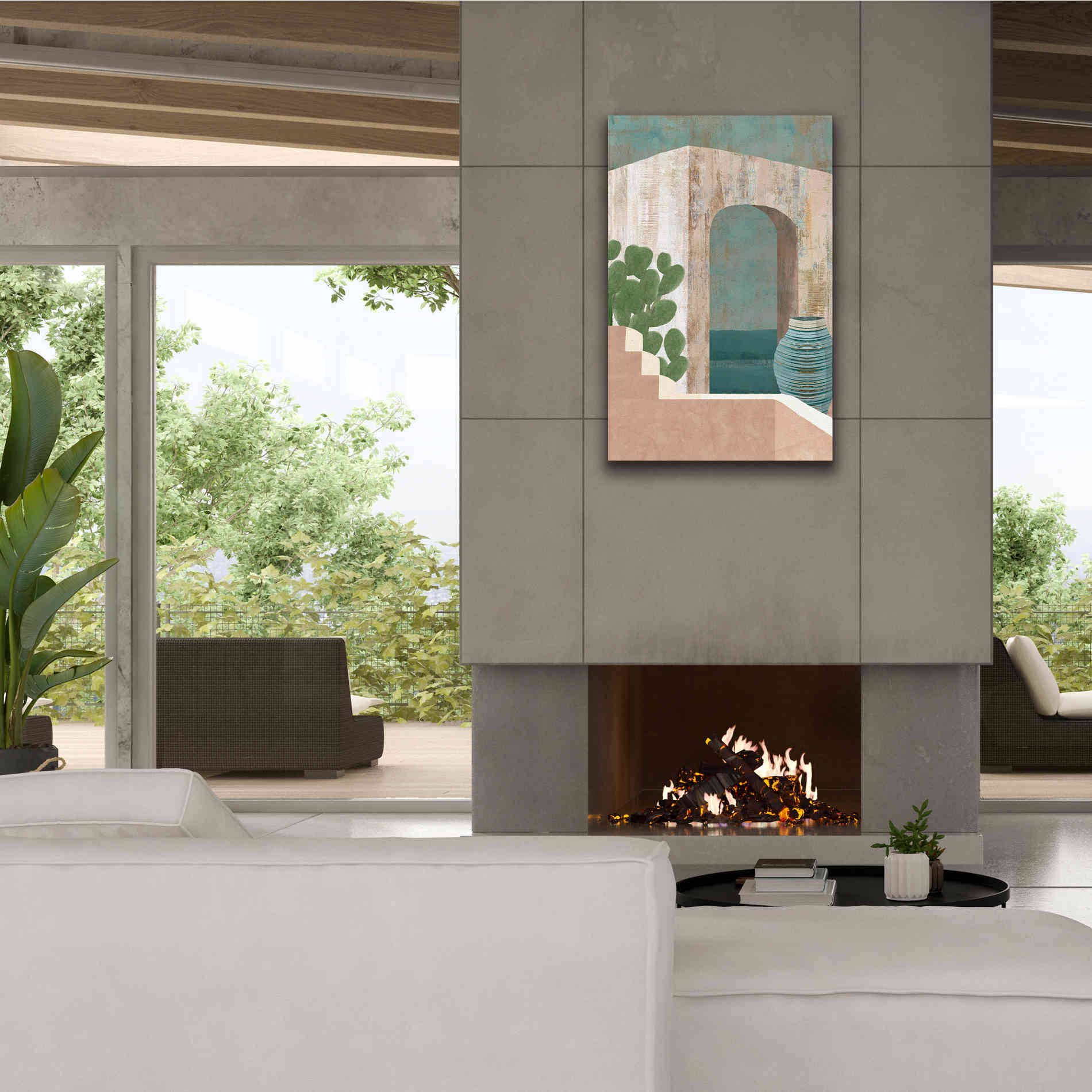 'Sunbaked Archway III' by Flora Kouta Giclee Canvas Wall Art,26 x 40