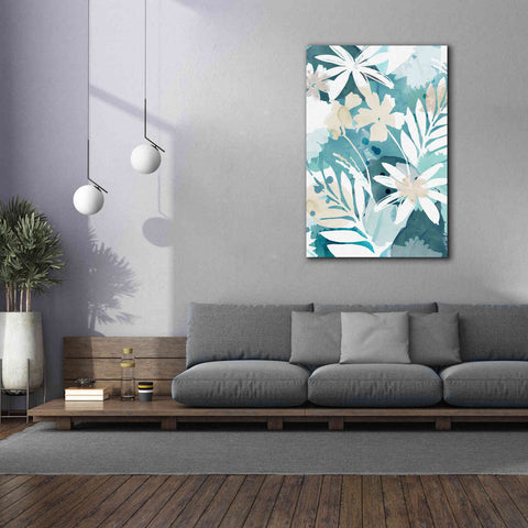 Image of 'Soft Blue Floral I' by Flora Kouta Giclee Canvas Wall Art,40 x 60