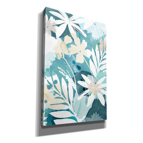 Image of 'Soft Blue Floral I' by Flora Kouta Giclee Canvas Wall Art