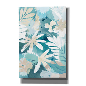 'Soft Blue Floral II' by Flora Kouta Giclee Canvas Wall Art