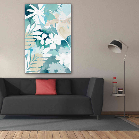 Image of 'Soft Blue Floral III' by Flora Kouta Giclee Canvas Wall Art,40 x 60