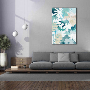 'Soft Blue Floral III' by Flora Kouta Giclee Canvas Wall Art,40 x 60