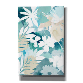 'Soft Blue Floral III' by Flora Kouta Giclee Canvas Wall Art