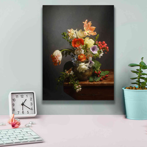 Image of 'A Study On Tulips' by Leah McLean Giclee Canvas Wall Art,12 x 16