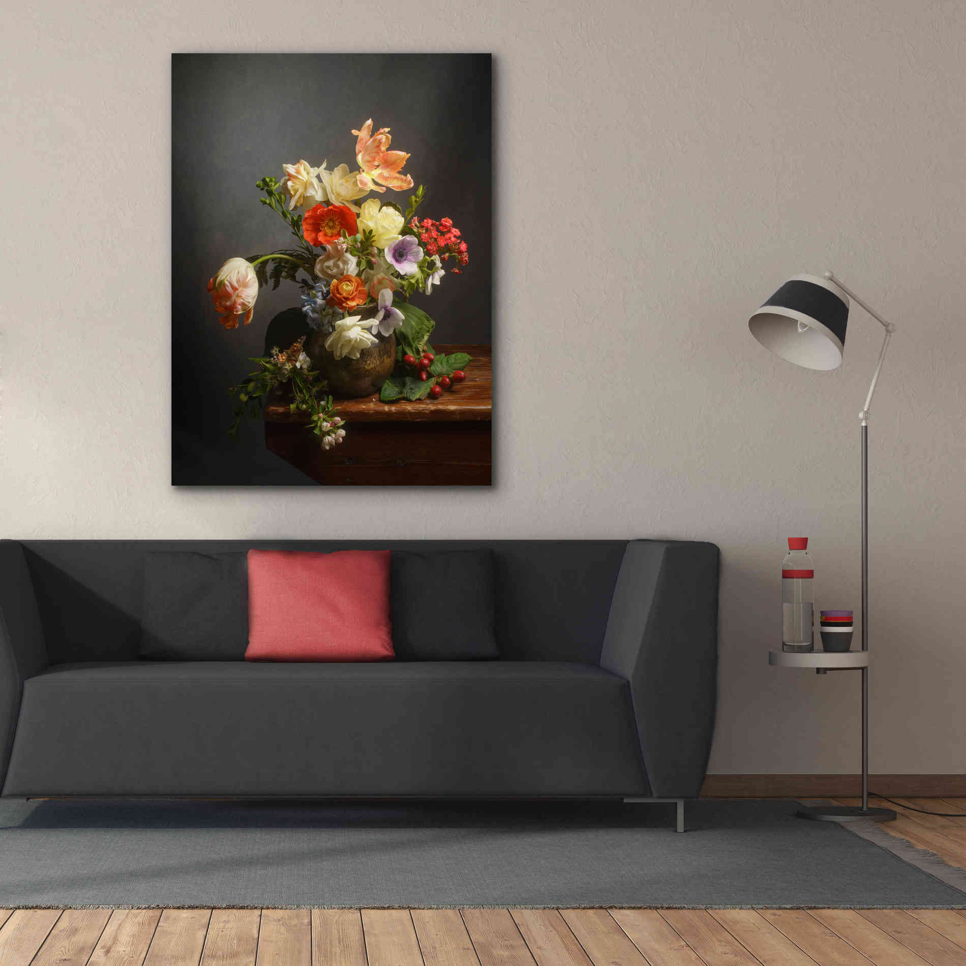 'A Study On Tulips' by Leah McLean Giclee Canvas Wall Art,40 x 54