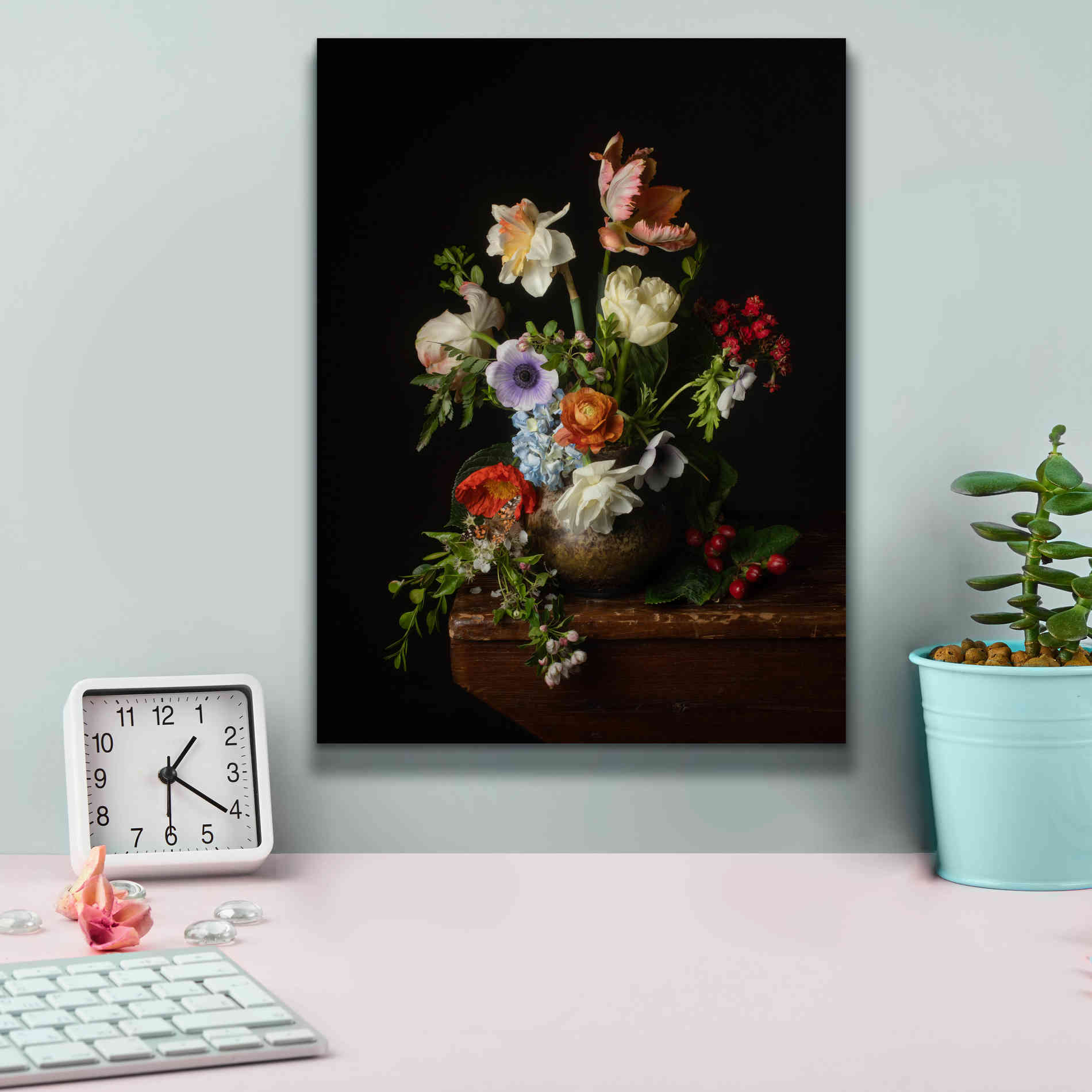 'A Bounty Of Spring Blooms' by Leah McLean Giclee Canvas Wall Art,12 x 16