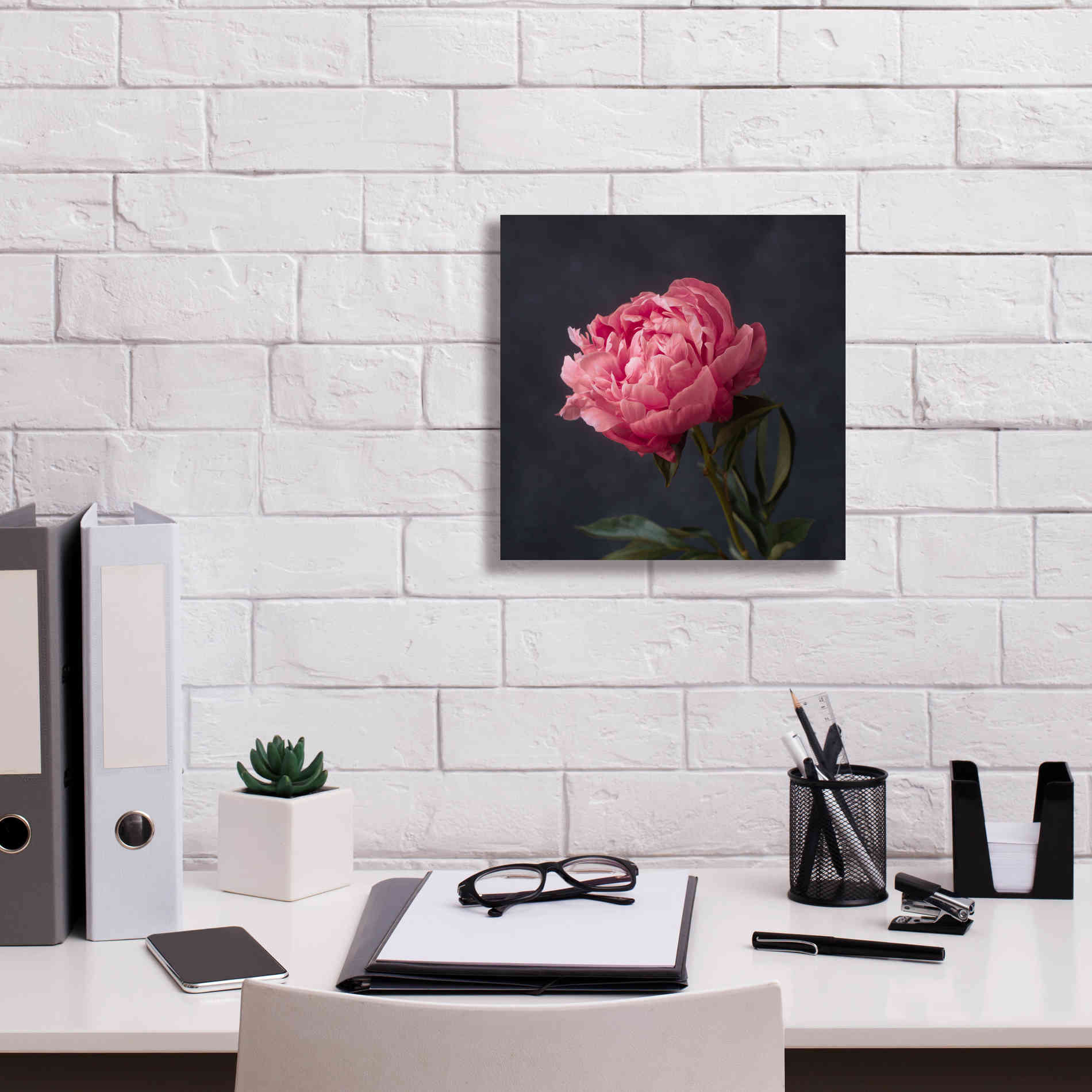 'Perfectly Pink' by Leah McLean Giclee Canvas Wall Art,12 x 12