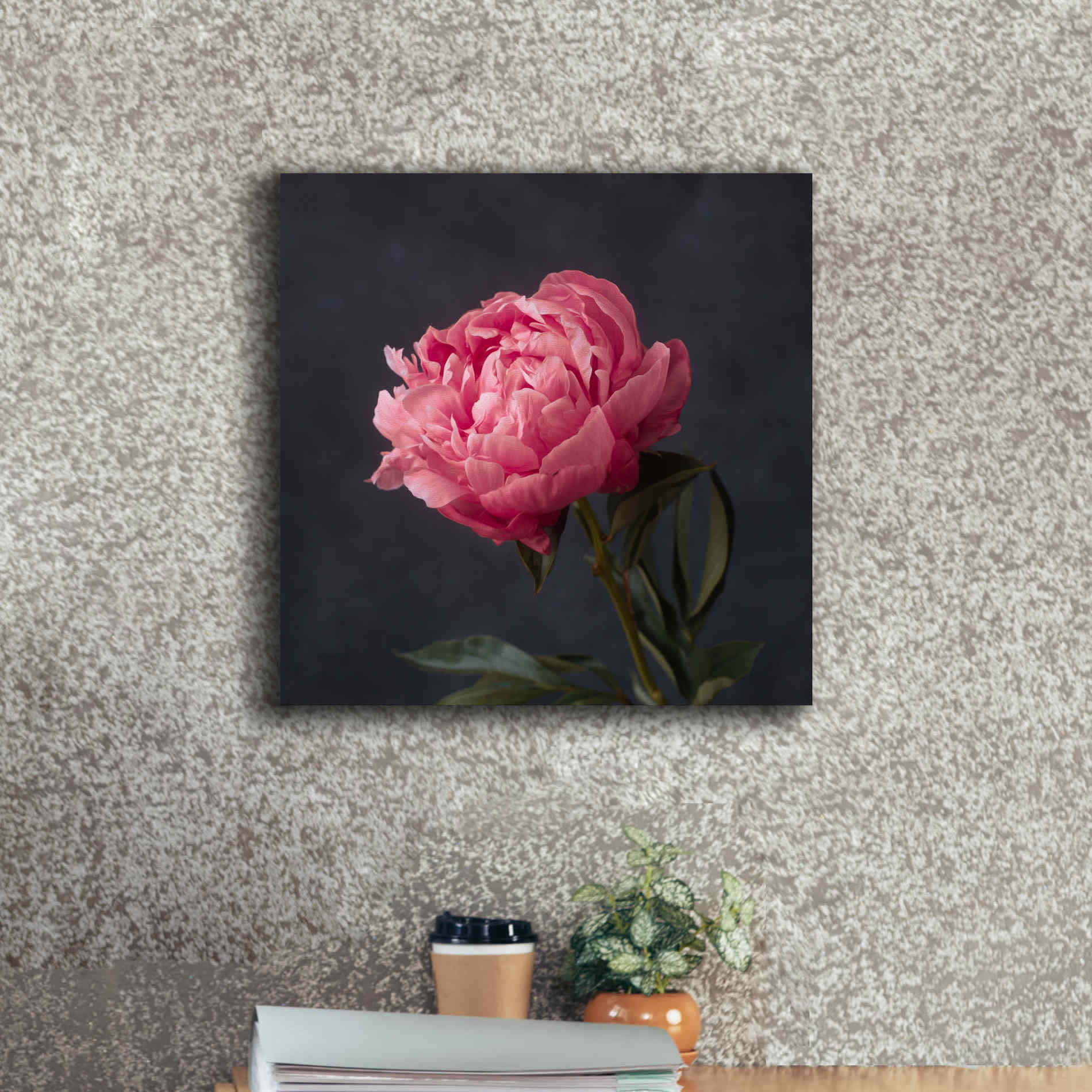 'Perfectly Pink' by Leah McLean Giclee Canvas Wall Art,18 x 18