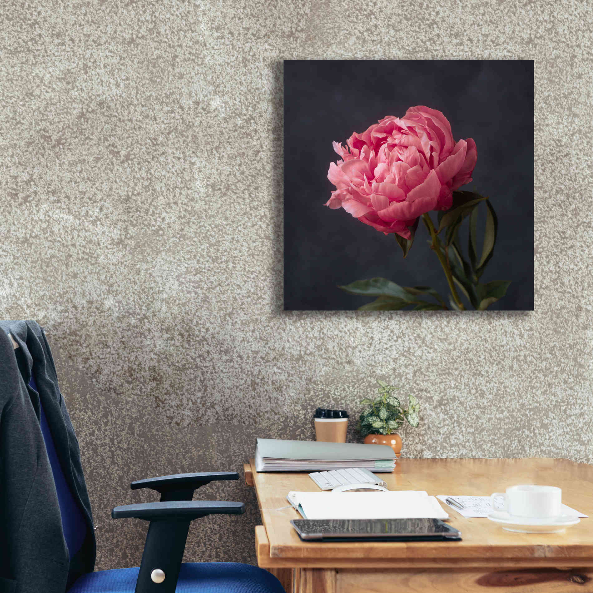 'Perfectly Pink' by Leah McLean Giclee Canvas Wall Art,26 x 26