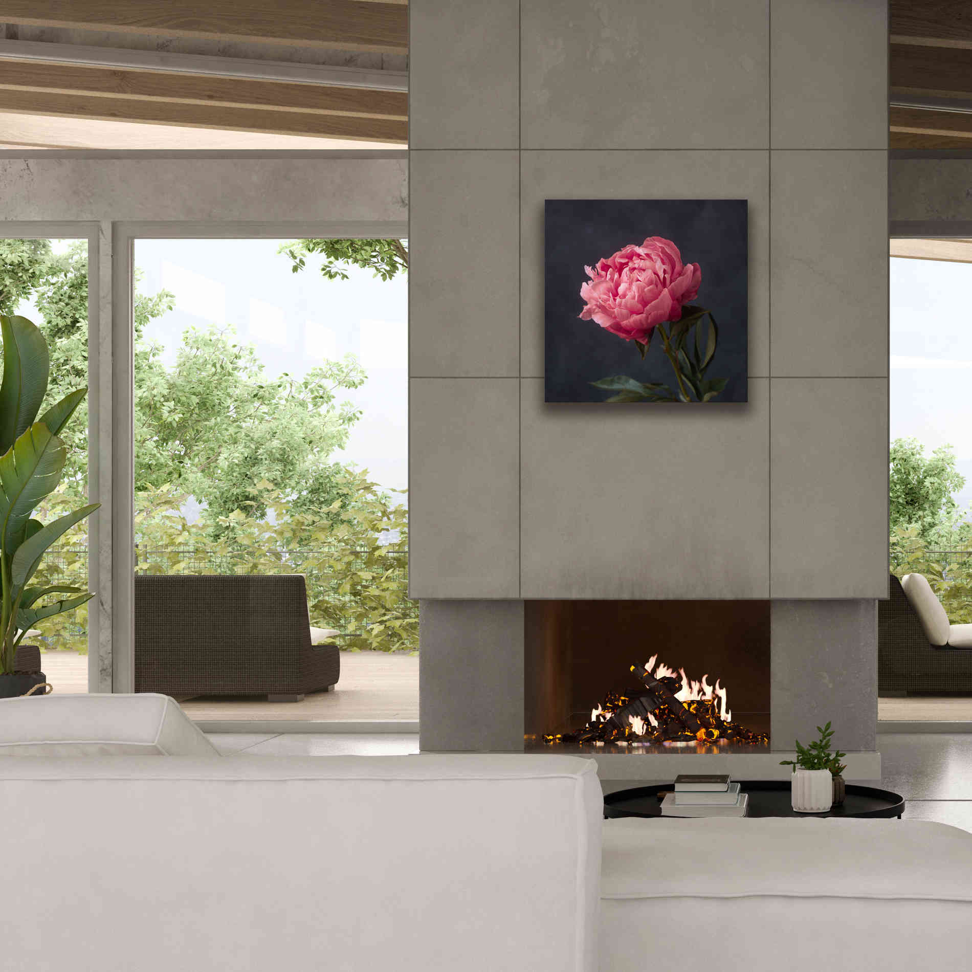 'Perfectly Pink' by Leah McLean Giclee Canvas Wall Art,26 x 26