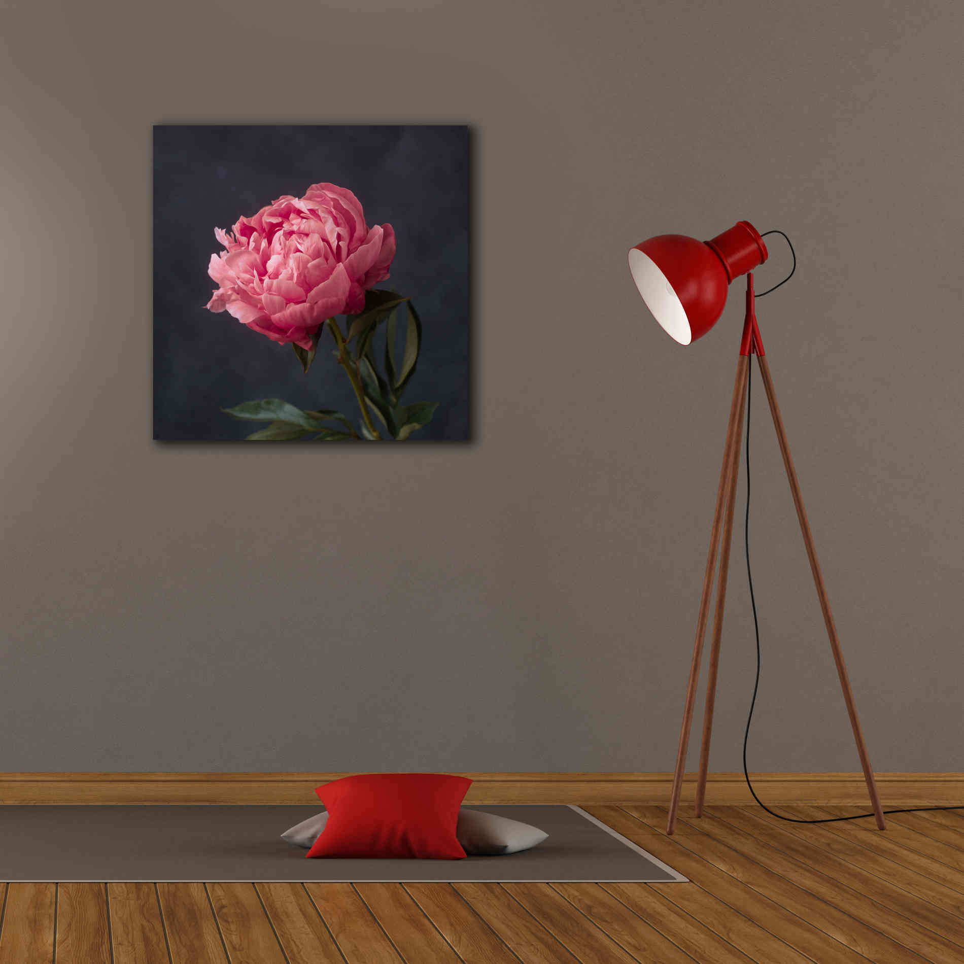 'Perfectly Pink' by Leah McLean Giclee Canvas Wall Art,26 x 26