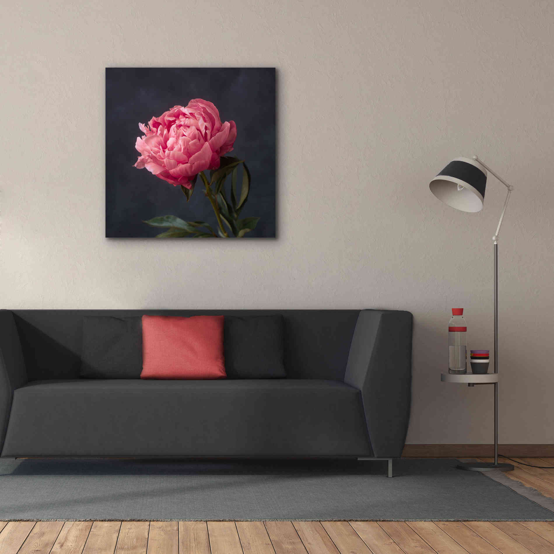 'Perfectly Pink' by Leah McLean Giclee Canvas Wall Art,37 x 37