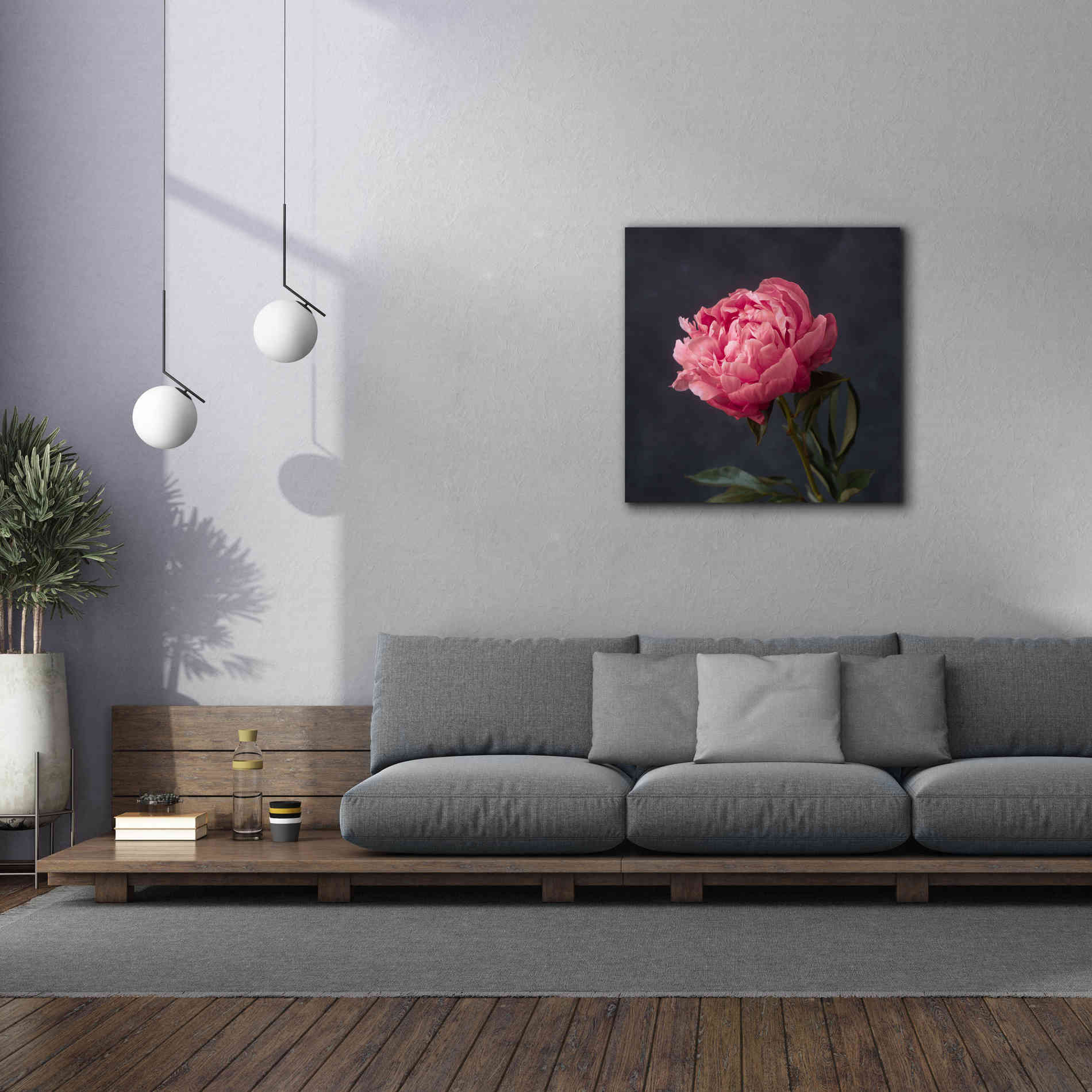 'Perfectly Pink' by Leah McLean Giclee Canvas Wall Art,37 x 37