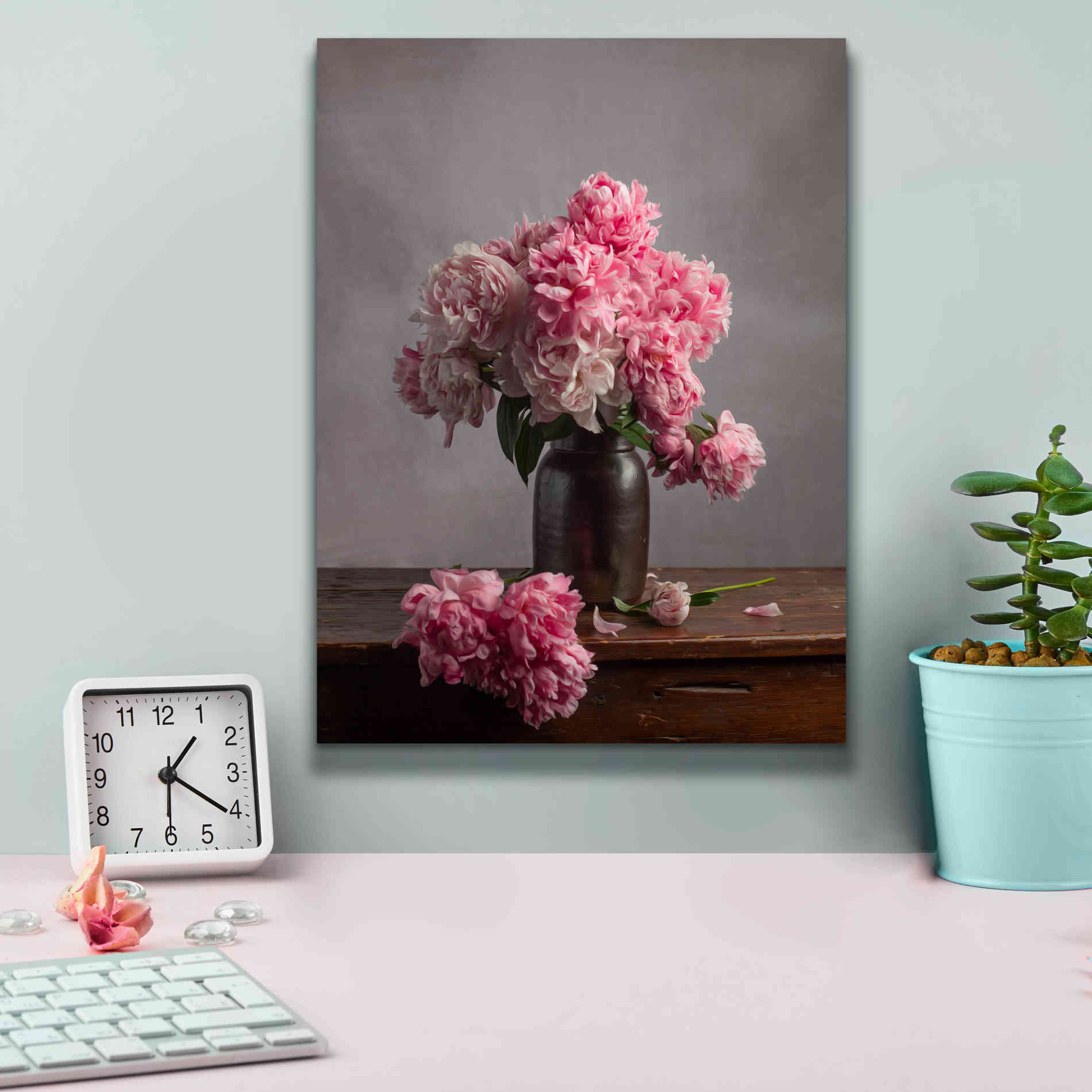 'Layers Of Pink' by Leah McLean Giclee Canvas Wall Art,12 x 16