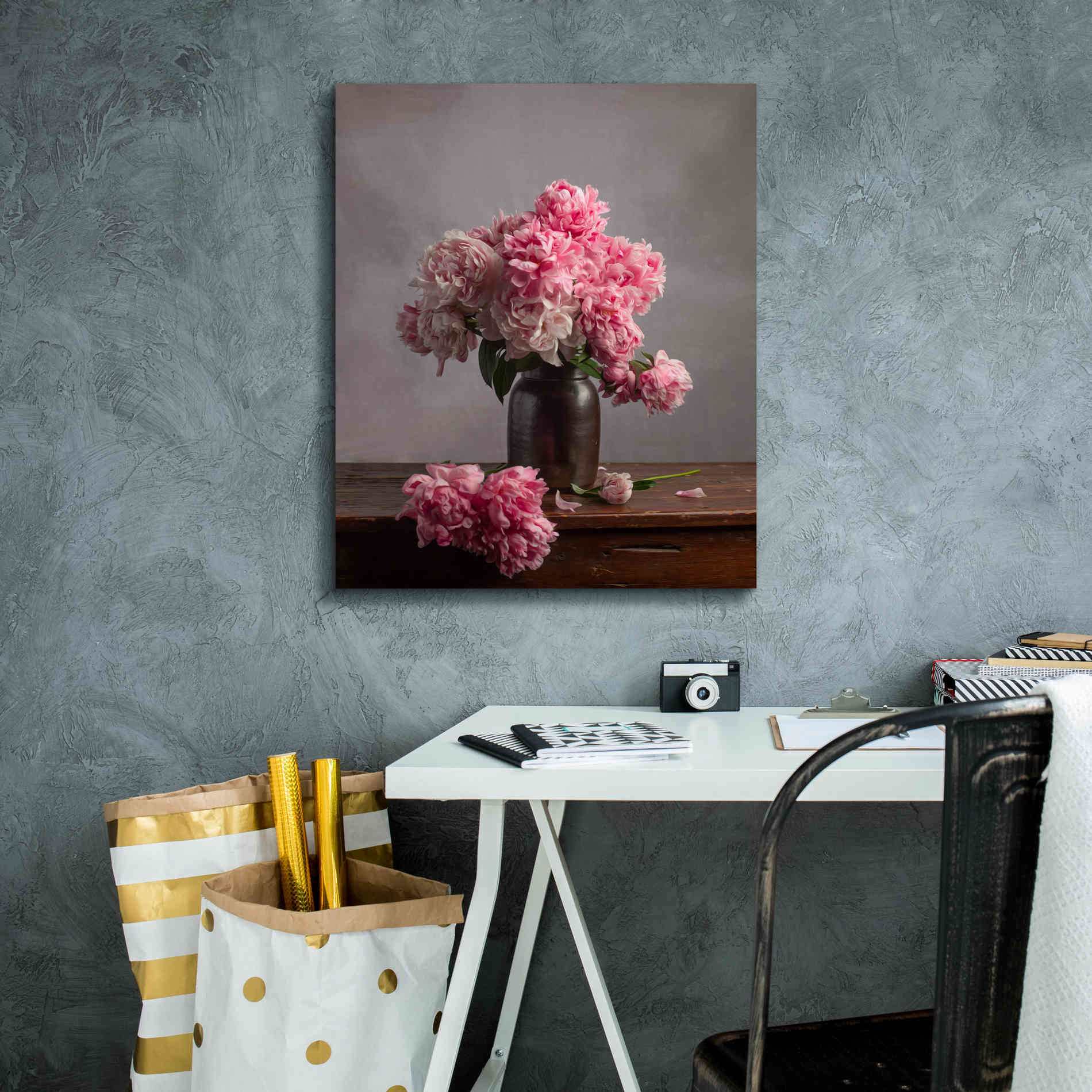 'Layers Of Pink' by Leah McLean Giclee Canvas Wall Art,20 x 24