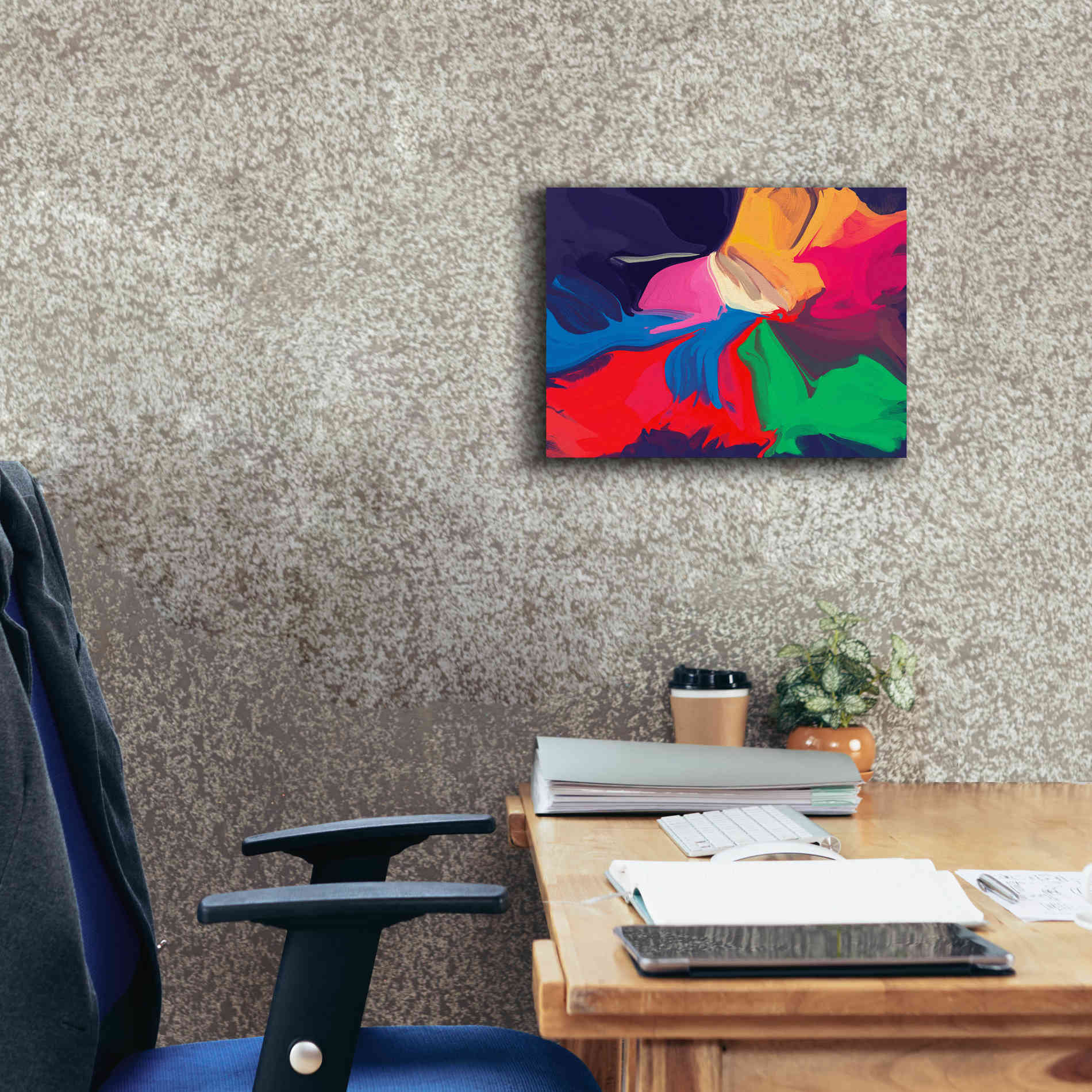 'Abstract Colorful Flows 1' by Irena Orlov Giclee Canvas Wall Art,16 x 12