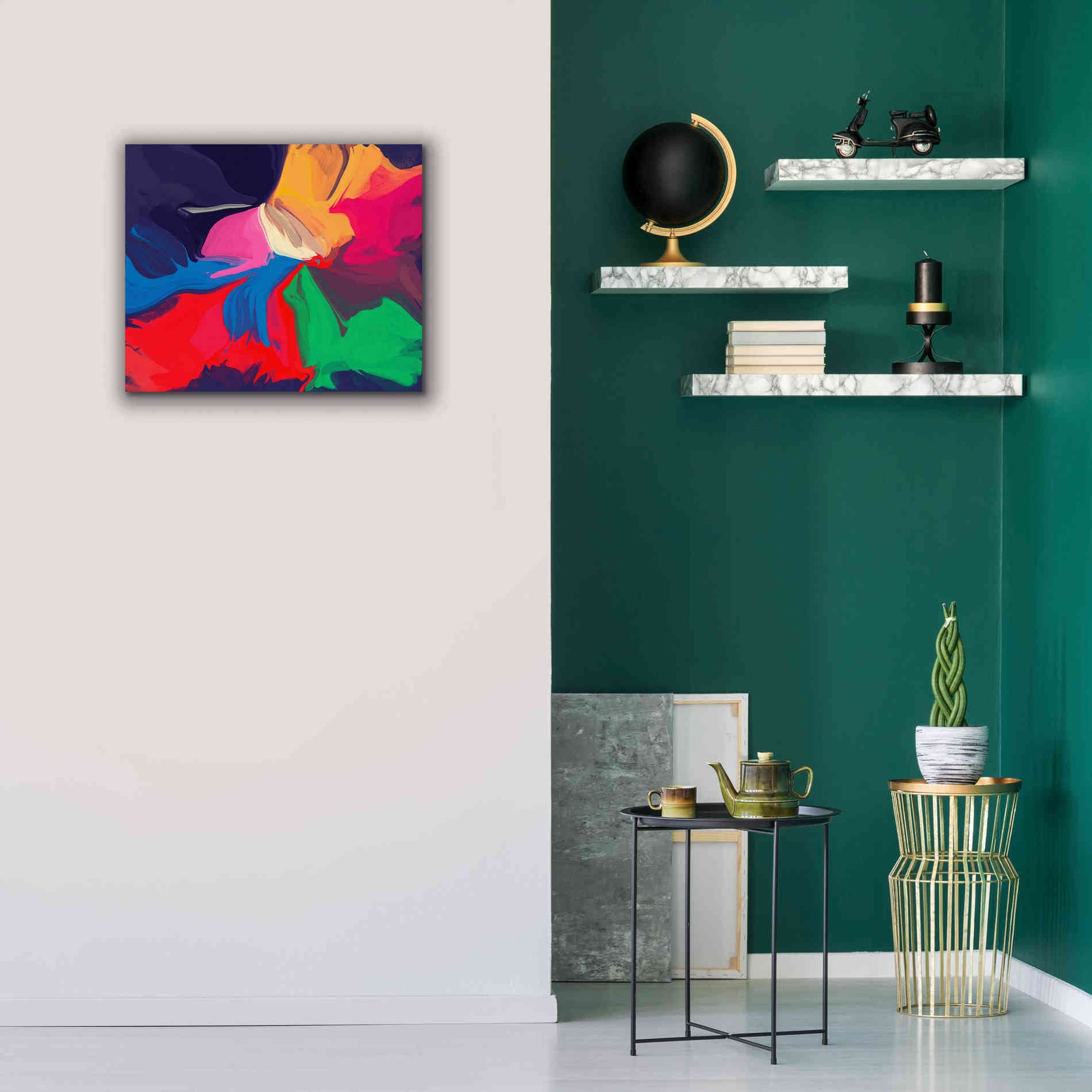 'Abstract Colorful Flows 1' by Irena Orlov Giclee Canvas Wall Art,24 x 20