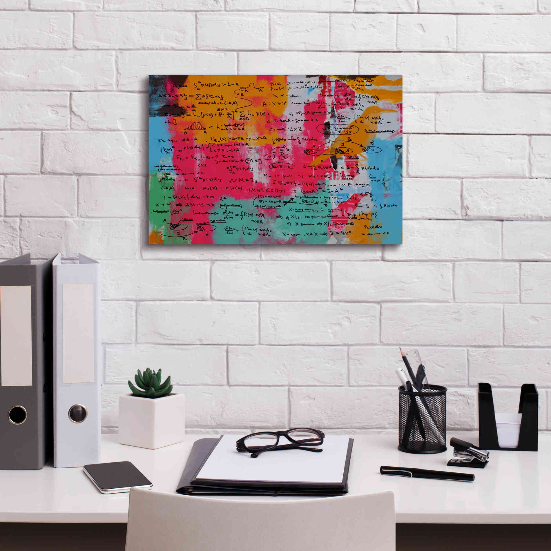 'Abstract Colorful Flows 2' by Irena Orlov Giclee Canvas Wall Art,18 x 12