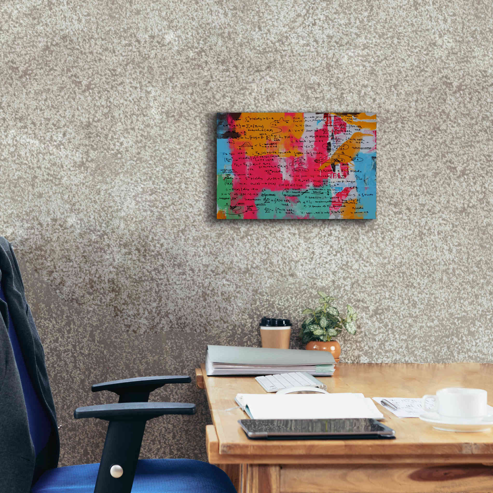 'Abstract Colorful Flows 2' by Irena Orlov Giclee Canvas Wall Art,18 x 12