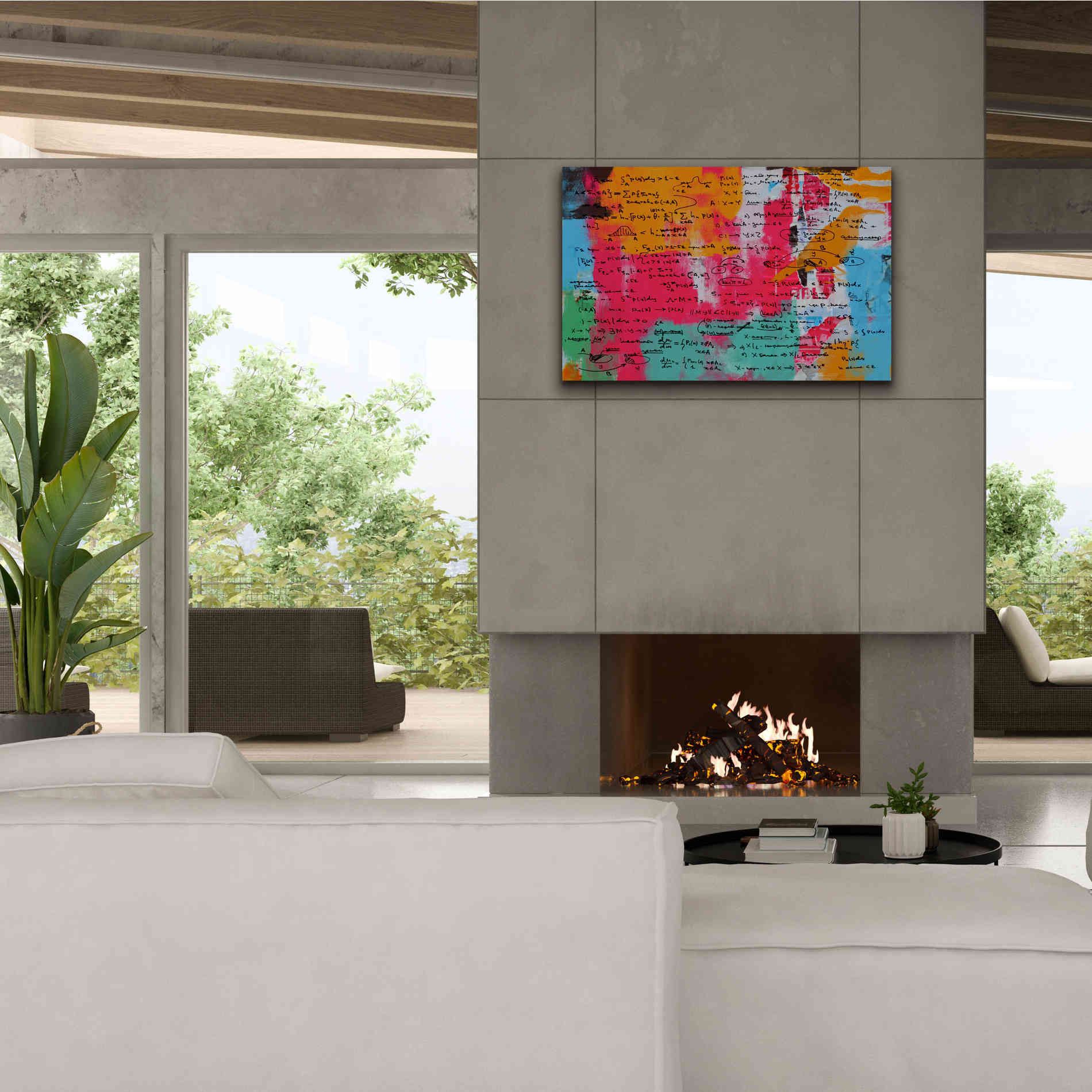 'Abstract Colorful Flows 2' by Irena Orlov Giclee Canvas Wall Art,40 x 26