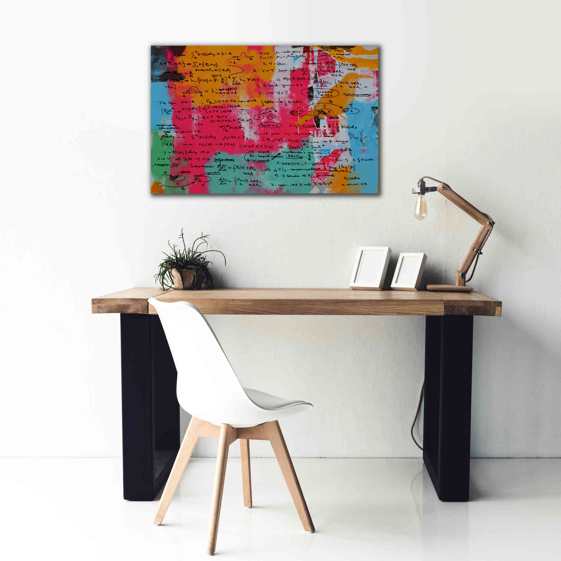 'Abstract Colorful Flows 2' by Irena Orlov Giclee Canvas Wall Art,40 x 26